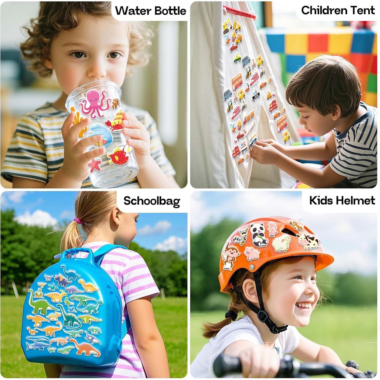 4 Juegos de Libros de Pegatinas Esponjosas iGetooy 3D para Niños