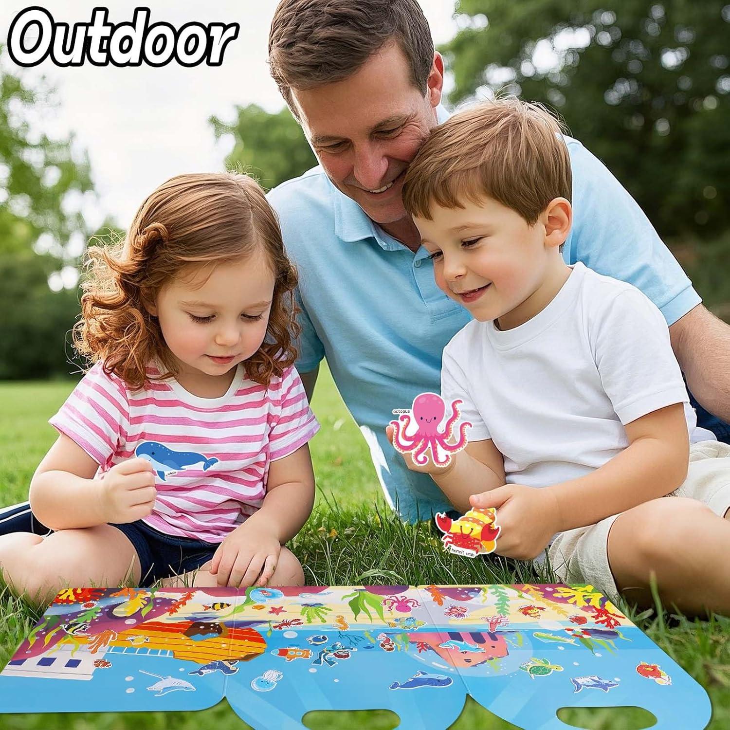 4 Juegos de Libros de Pegatinas Esponjosas iGetooy 3D para Niños