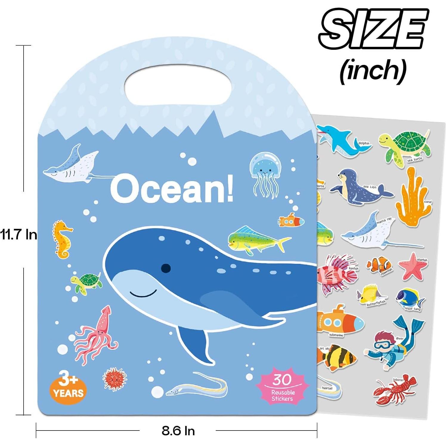 4 Juegos de Libros de Pegatinas Esponjosas iGetooy 3D para Niños