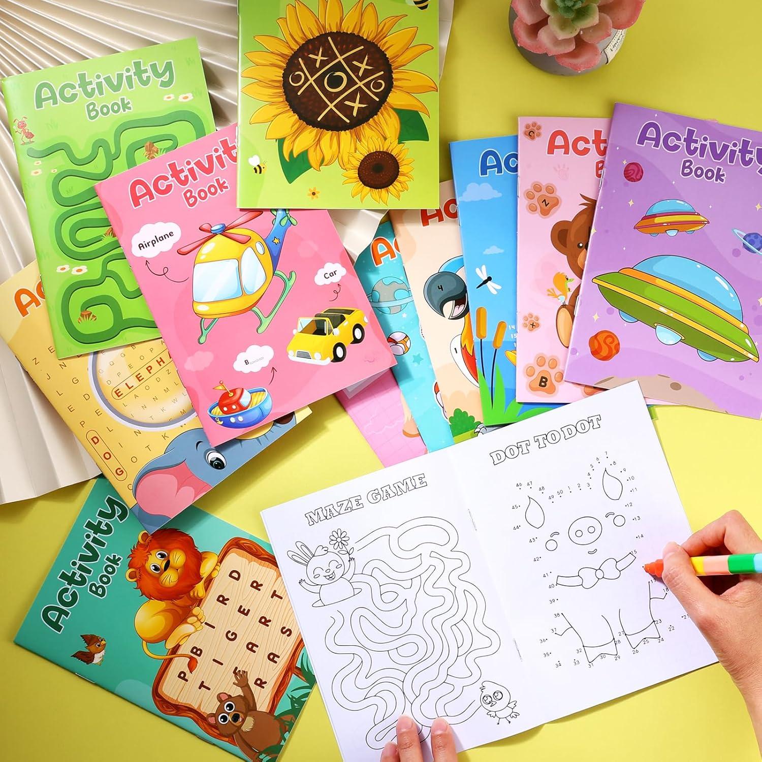 BenLouis 24 Mini Libros de Actividades para Niños 4-12 Años