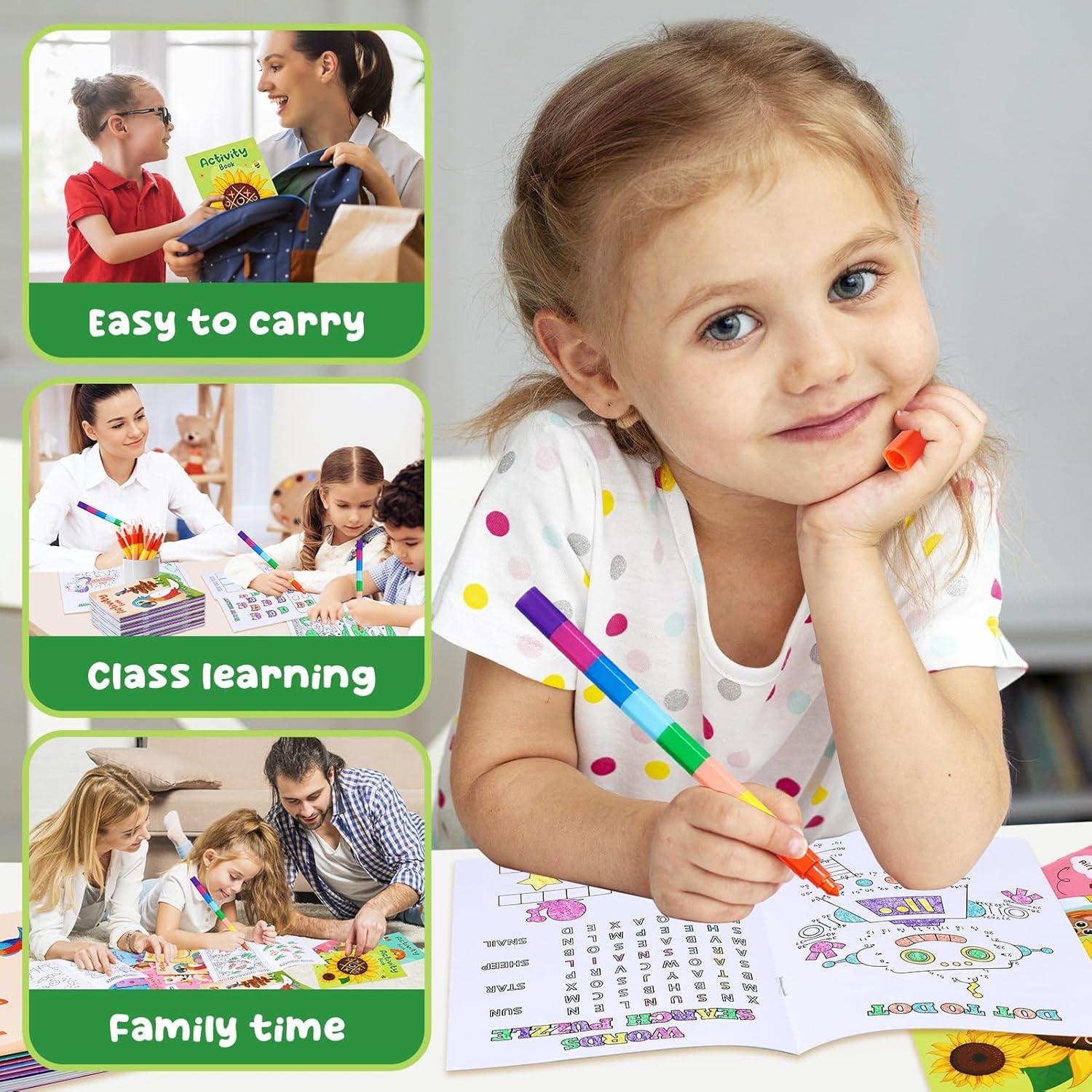 BenLouis 24 Mini Libros de Actividades para Niños 4-12 Años