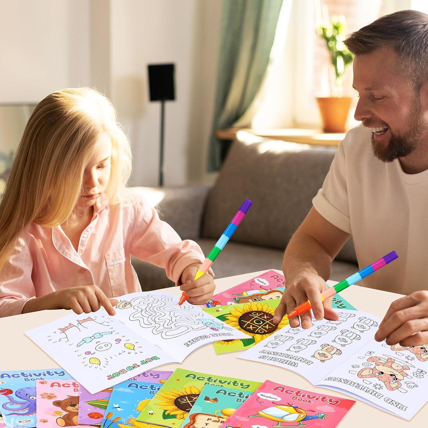 BenLouis 24 Mini Libros de Actividades para Niños 4-12 Años