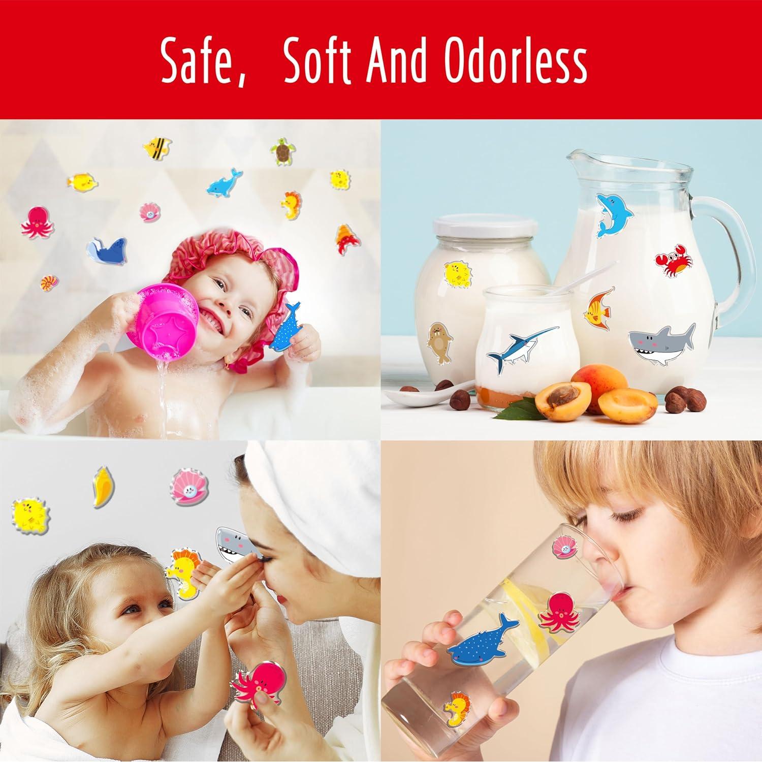 Libro de Pegatinas de Gel Hebayy 36 Animales Marinos Reutilizables