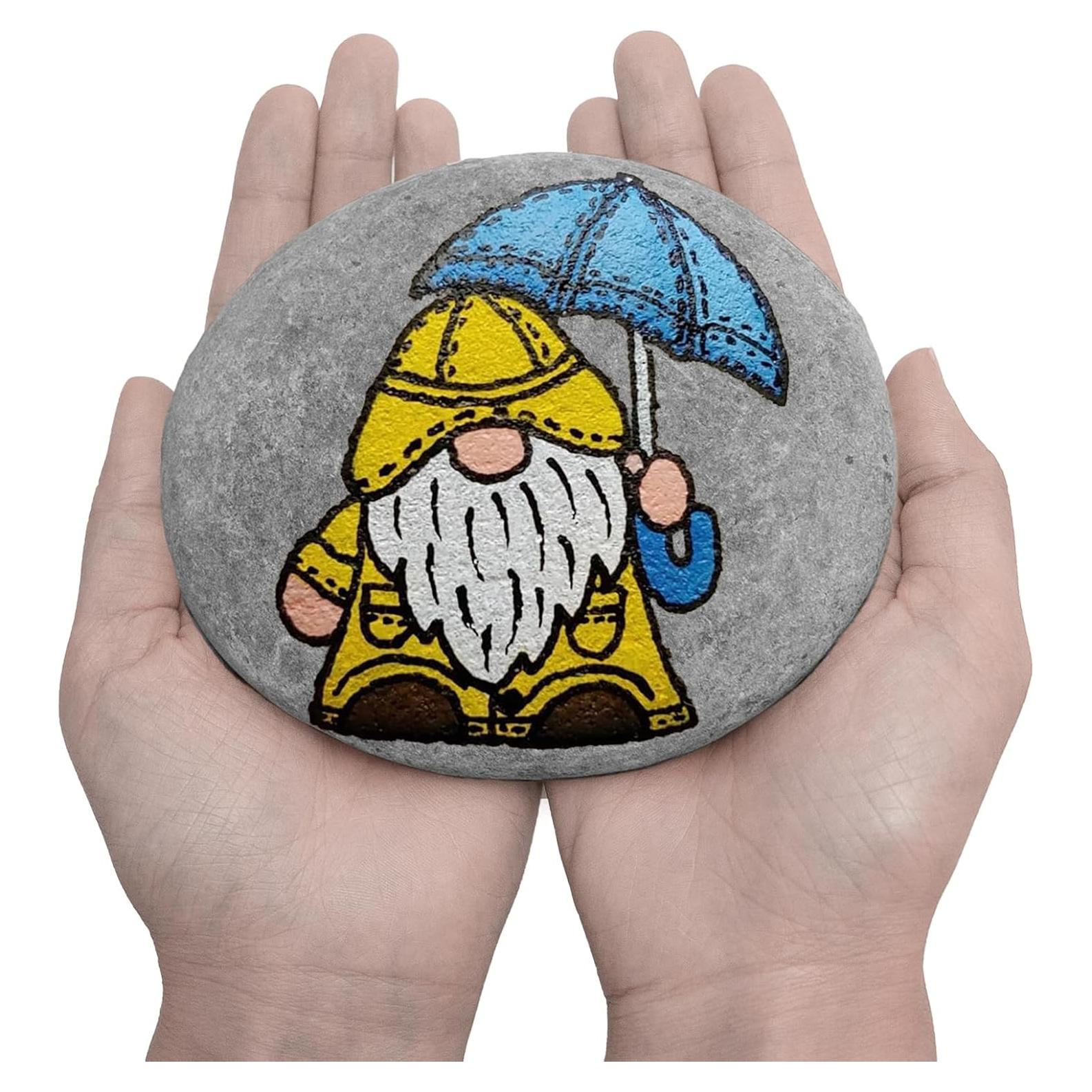 Rocas para Pintar Auksay 10 Pcs 10-13.5 cm Planas y Suaves