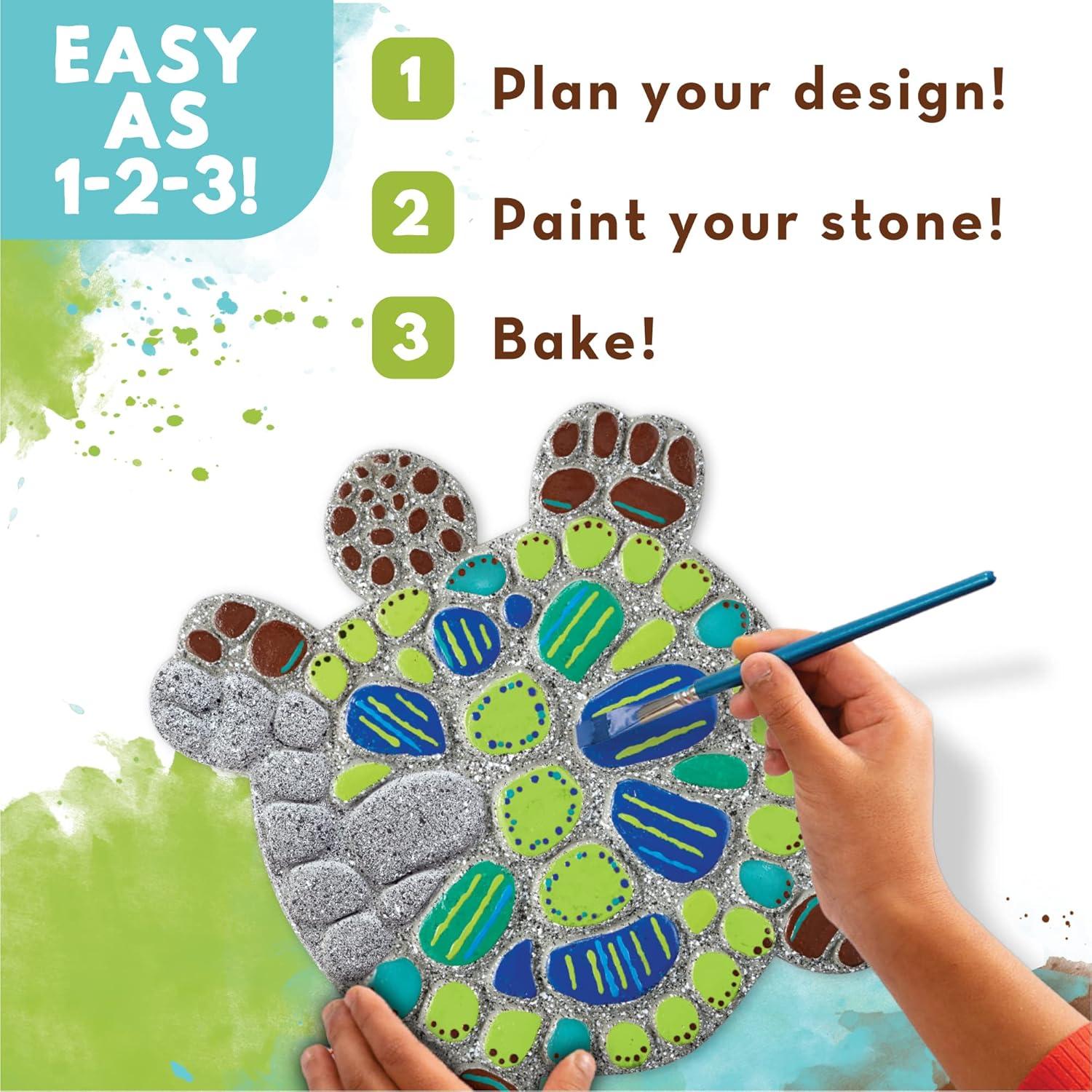 Kit de Pintura de Piedras de Paso Tortuga MindWare 25.4x22.86cm