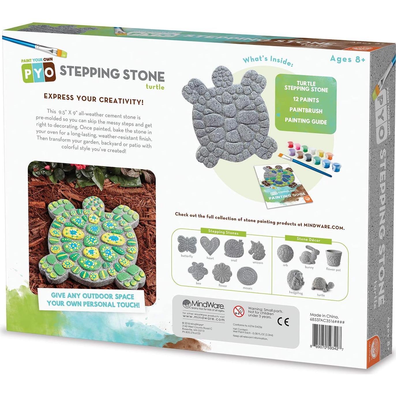 Kit de Pintura de Piedras de Paso Tortuga MindWare 25.4x22.86cm