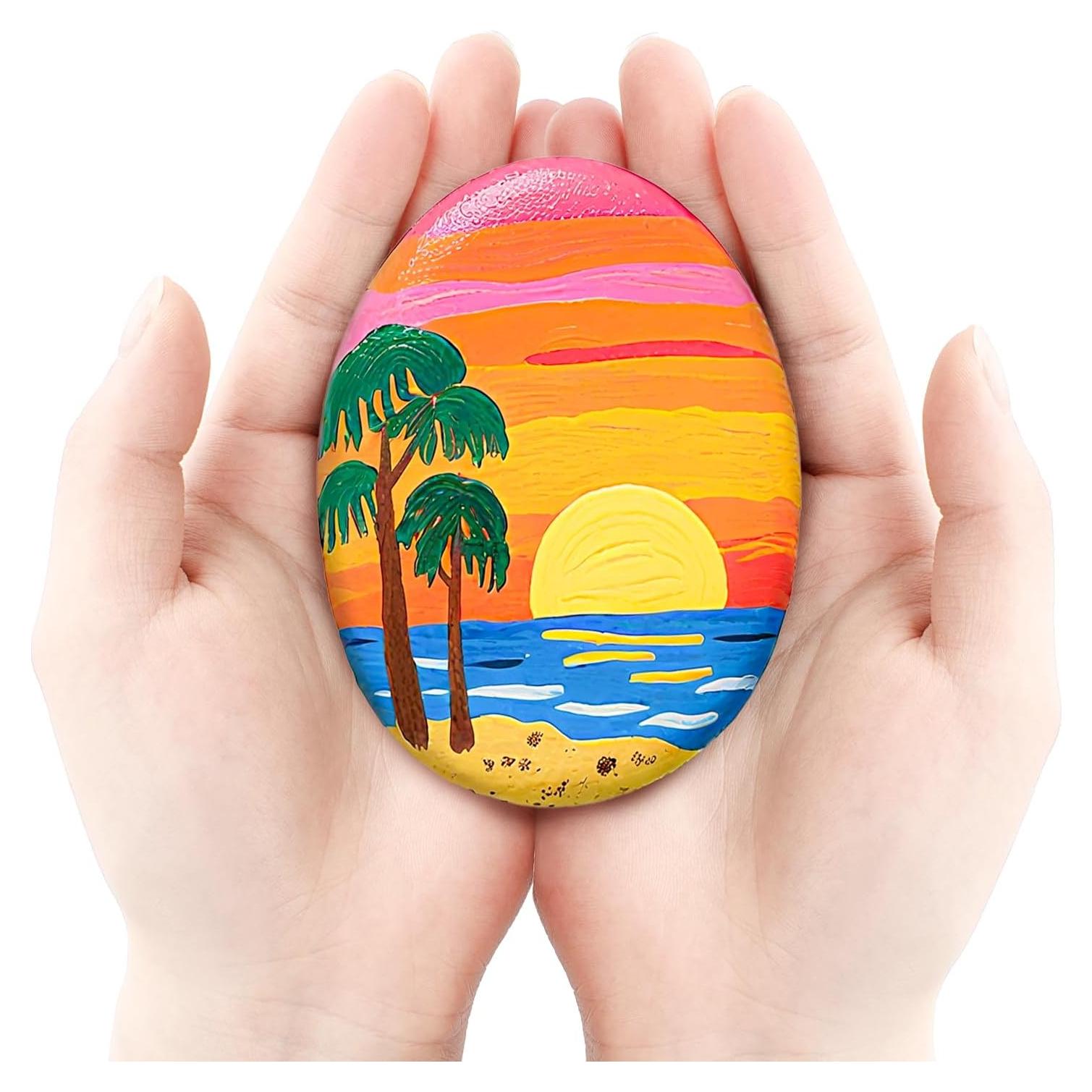 Rocas de Río para Pintar Simetufy 20 PCS 8.4-11.4 cm DIY