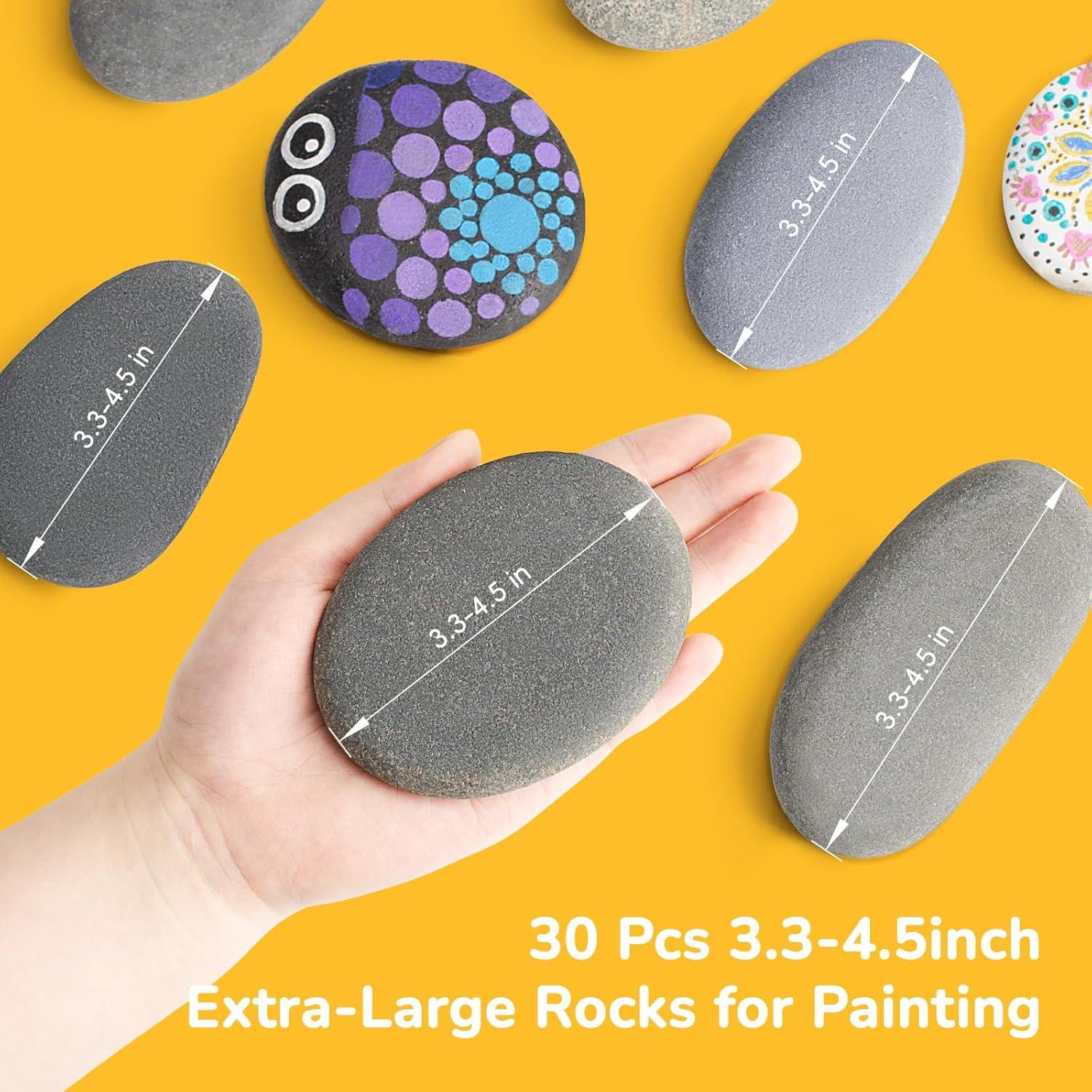 Rocas de Río para Pintar Simetufy 20 PCS 8.4-11.4 cm DIY