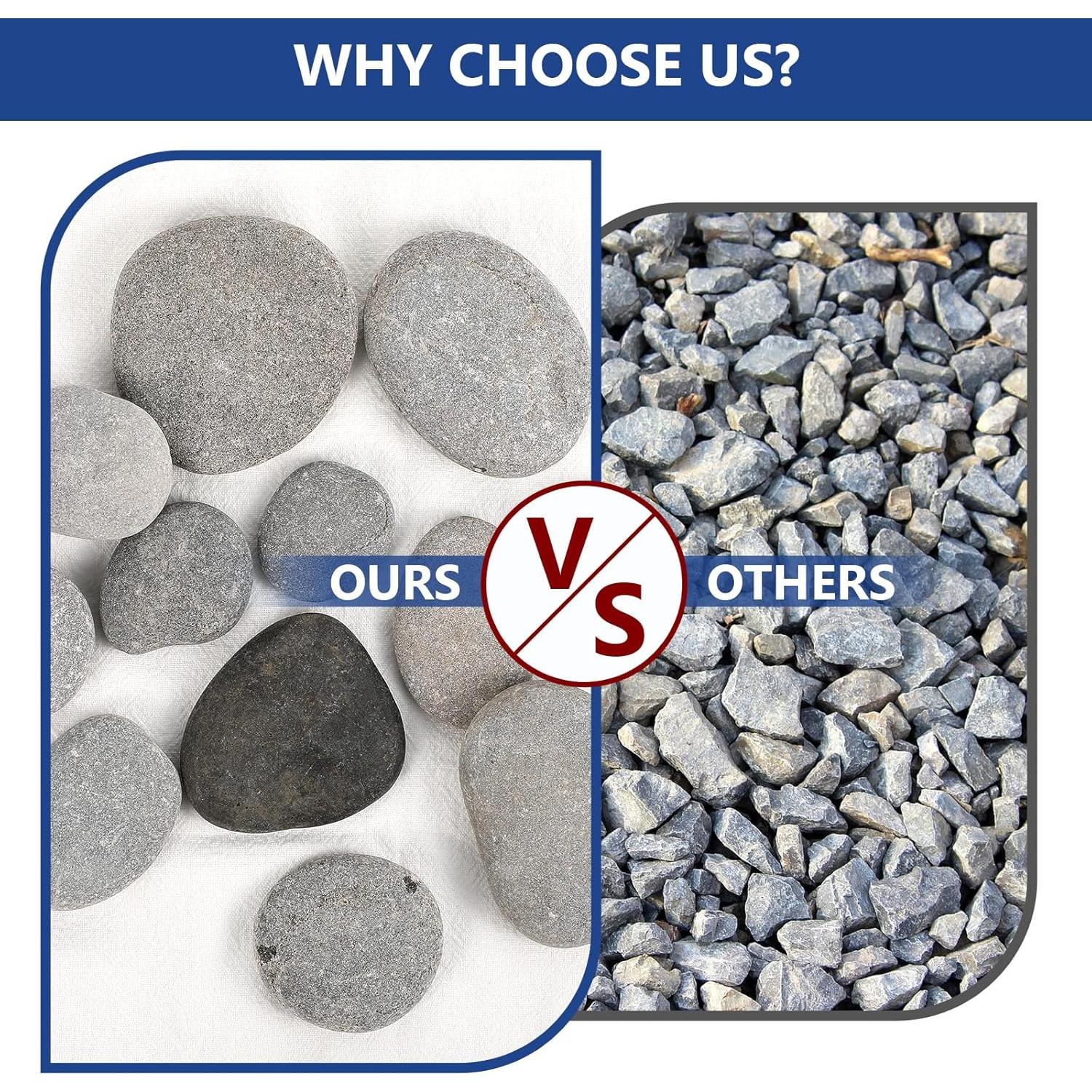 48 Piedras de Río Naturales para Pintar Nuanchu - 3.05-8 cm