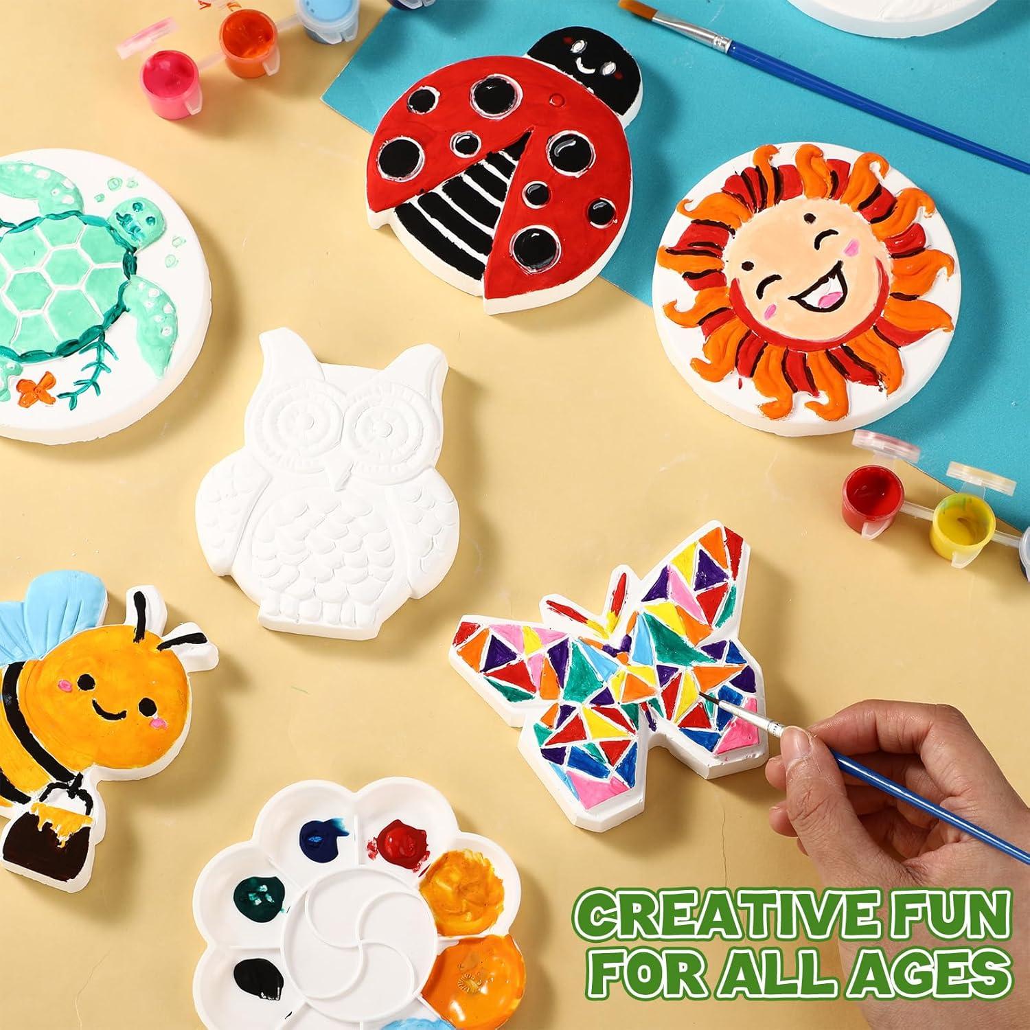 Kit de Pintura de Piedras de Yeso HyDren - 8 Piezas Animales