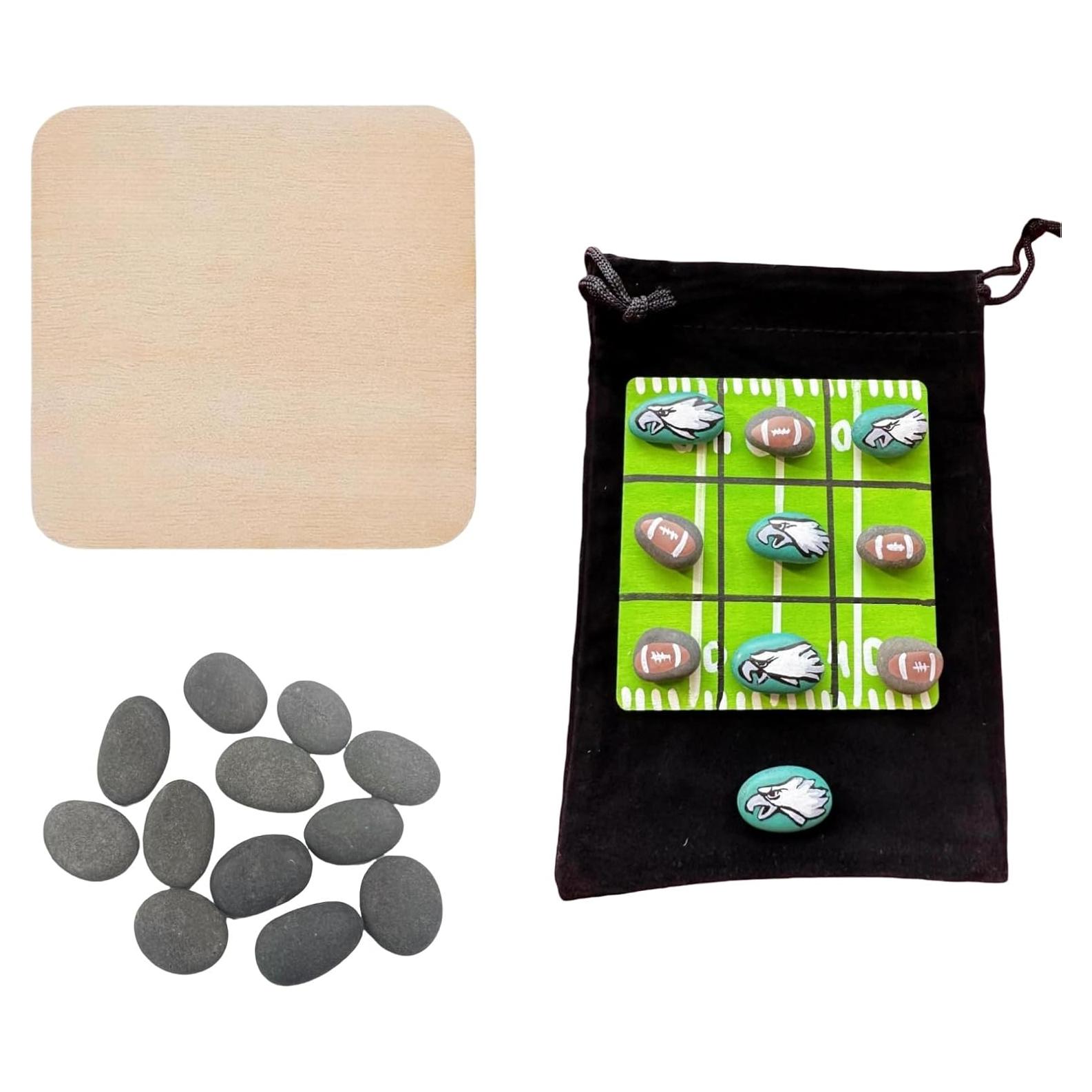 10 Piezas Piedras DIY para Pintar - Juego Tres en Raya CYLHCM