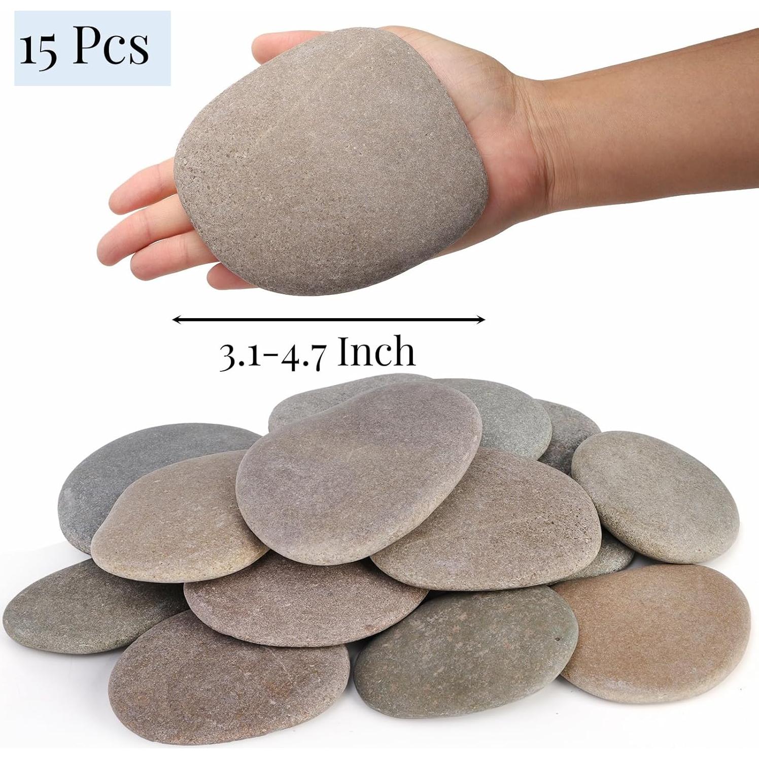 Kit de Pintura de Rocas Mezchi 15 Piezas 7.9-11.9 cm