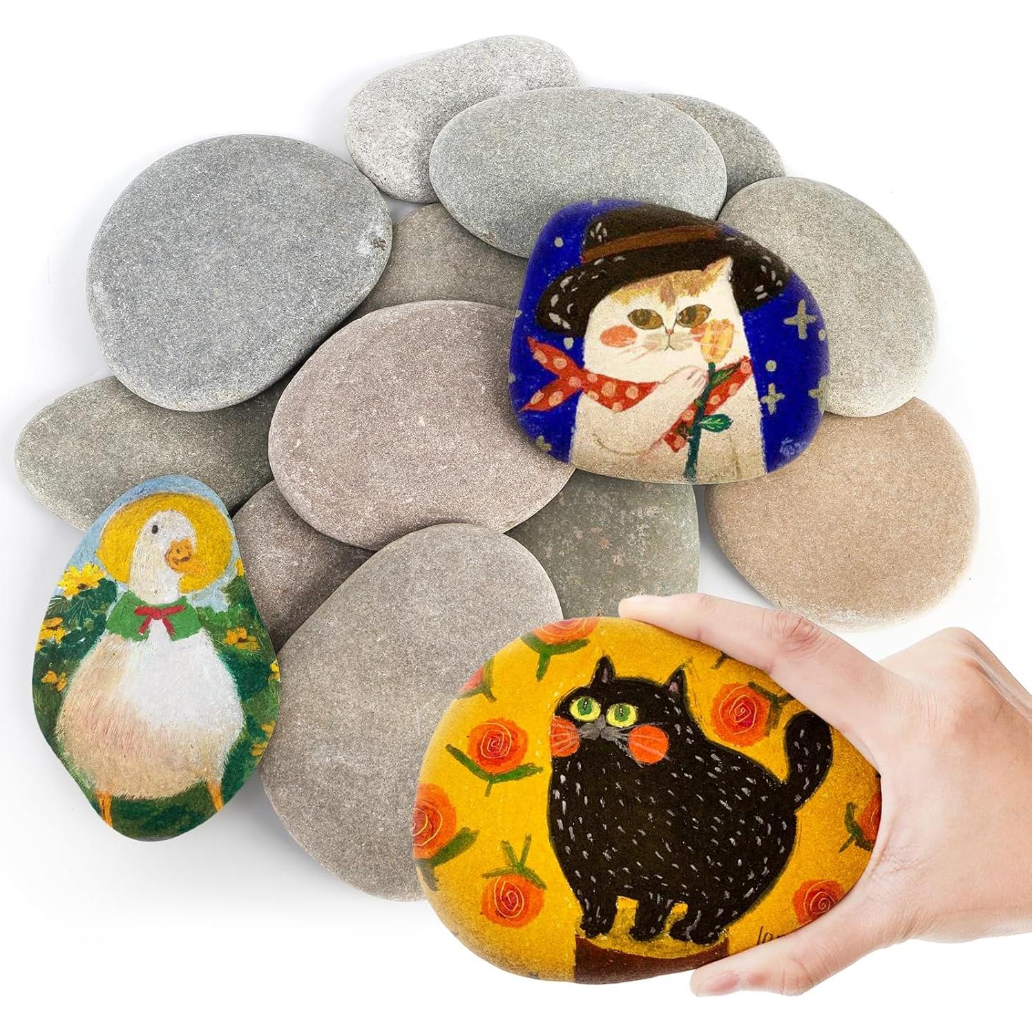 Kit de Pintura de Rocas Mezchi 15 Piezas 7.9-11.9 cm