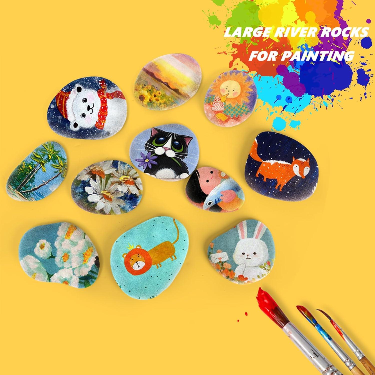 Kit de Pintura de Rocas Mezchi 15 Piezas 7.9-11.9 cm