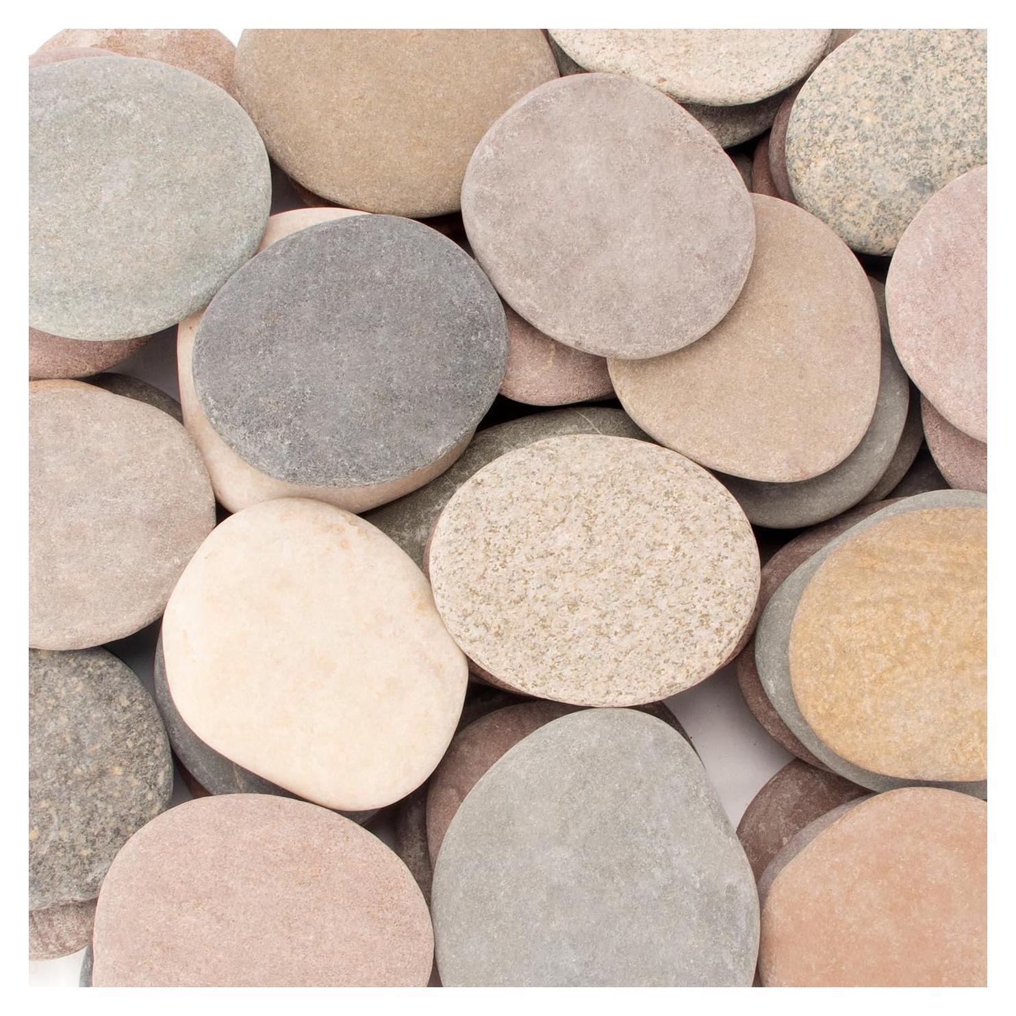 Piedras Planas para Pintar BLQH - 31 a 36 PCS, 8.26 kg