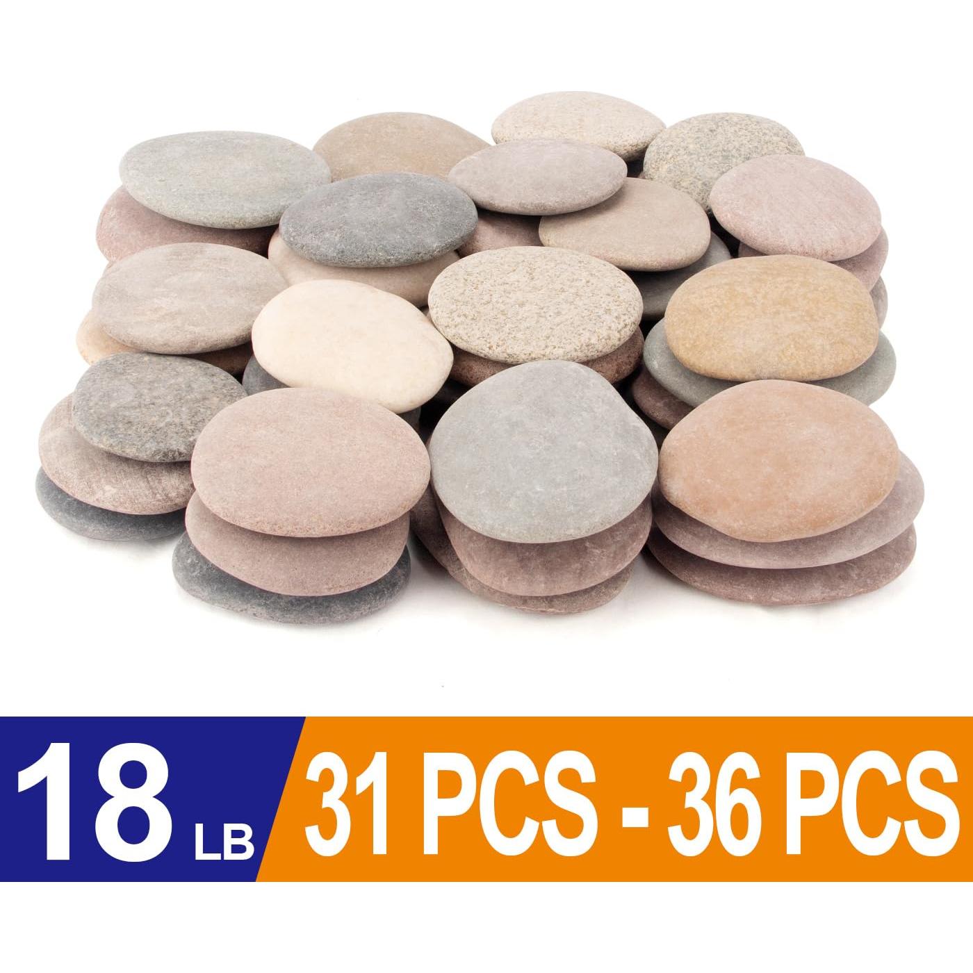 Piedras Planas para Pintar BLQH - 31 a 36 PCS, 8.26 kg