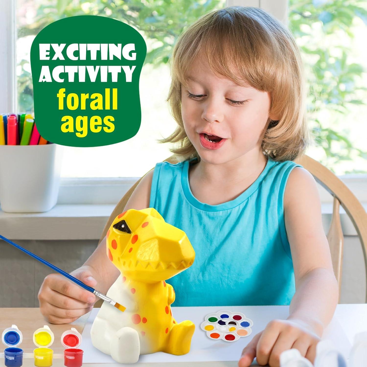 Kit de Lámpara de Dinosaurio AluAbi para Pintar - Manualidades 4-12 Años