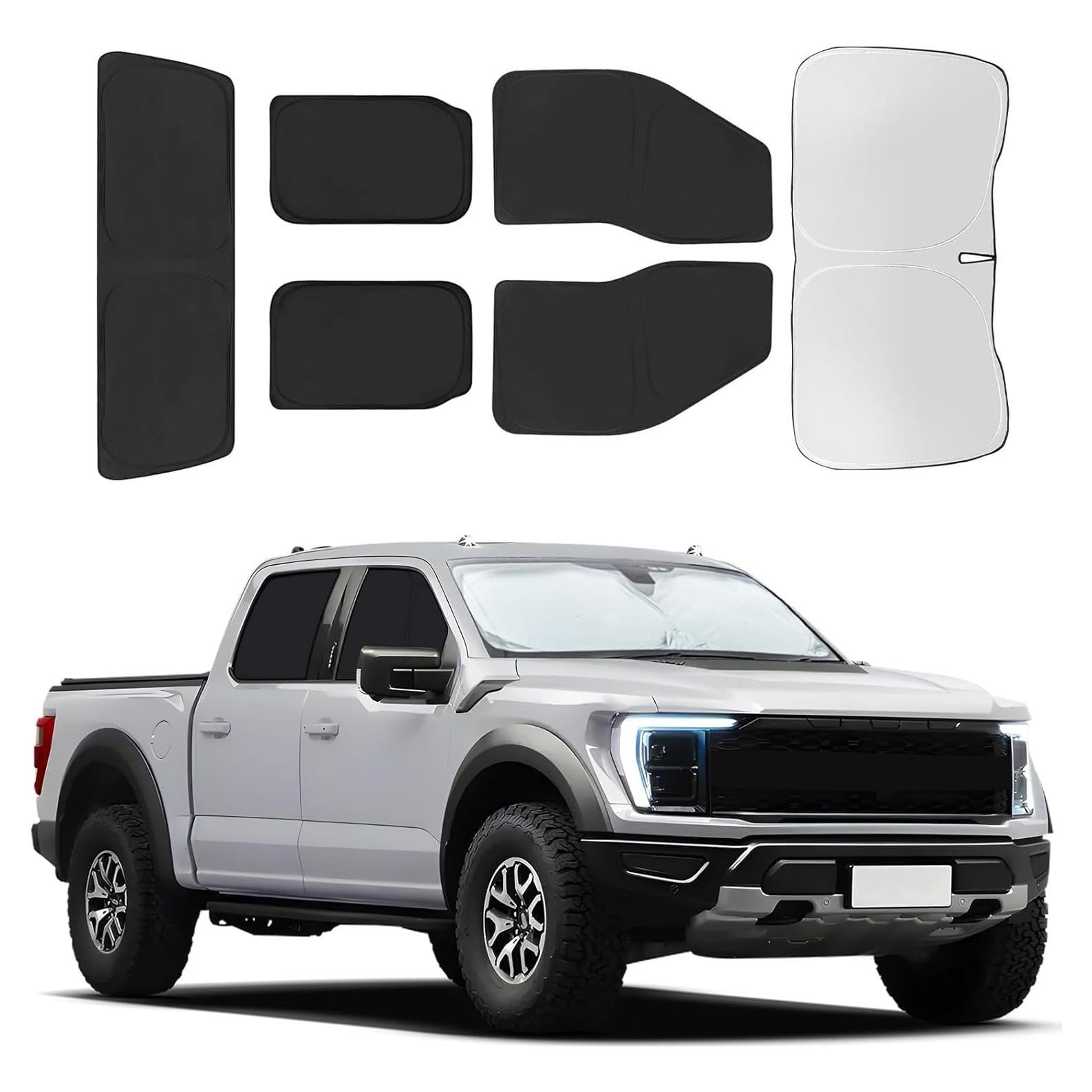 Sombrillas para Ventanas de Coche JASVIC F150 2021-2025 Set 6pcs