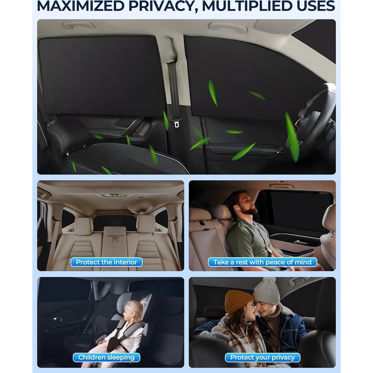 Sombrillas para Ventanas de Coche JASVIC F150 2021-2025 Set 6pcs