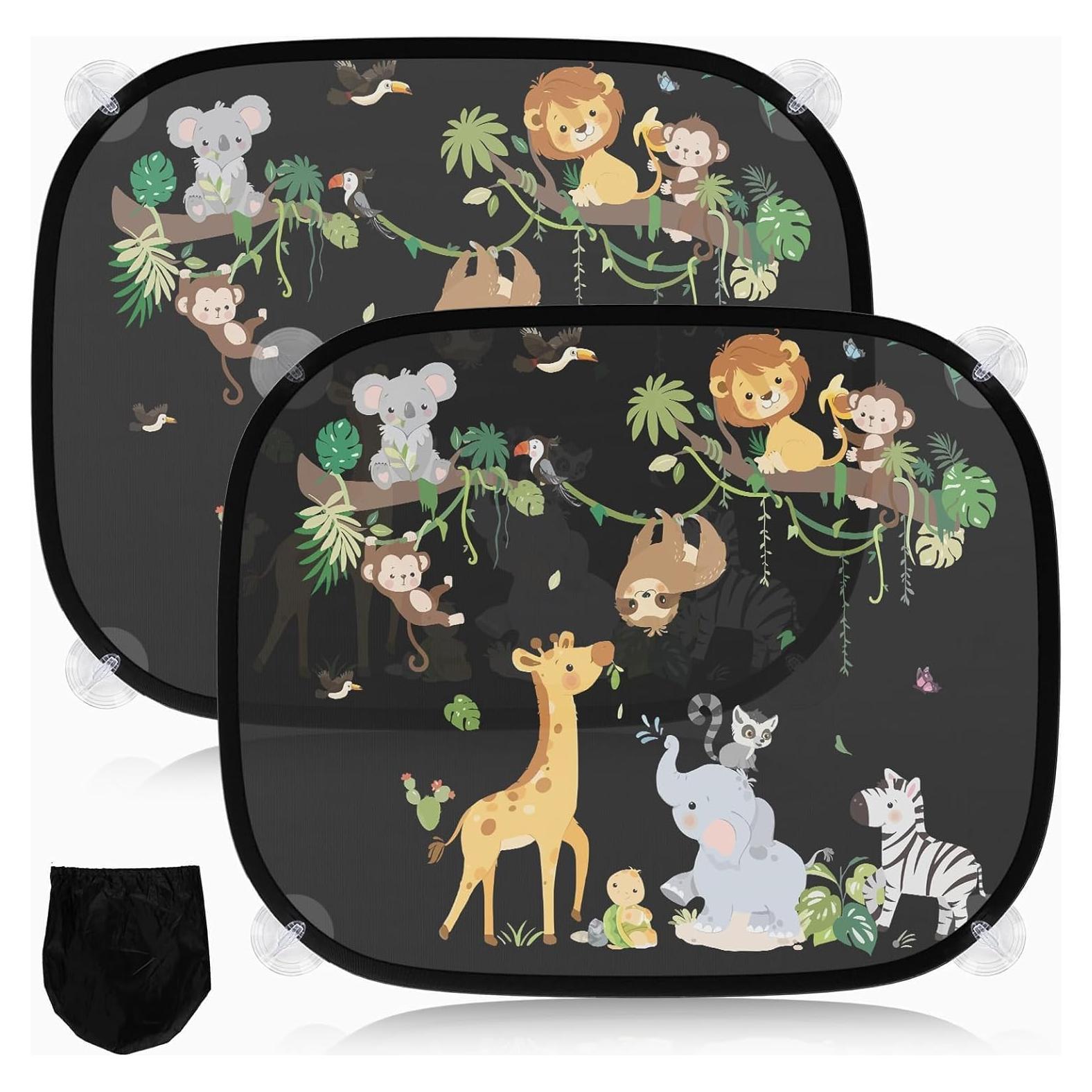 Protector Solar para Ventana de Auto LIGHTNETSEE 2-Pack Animales