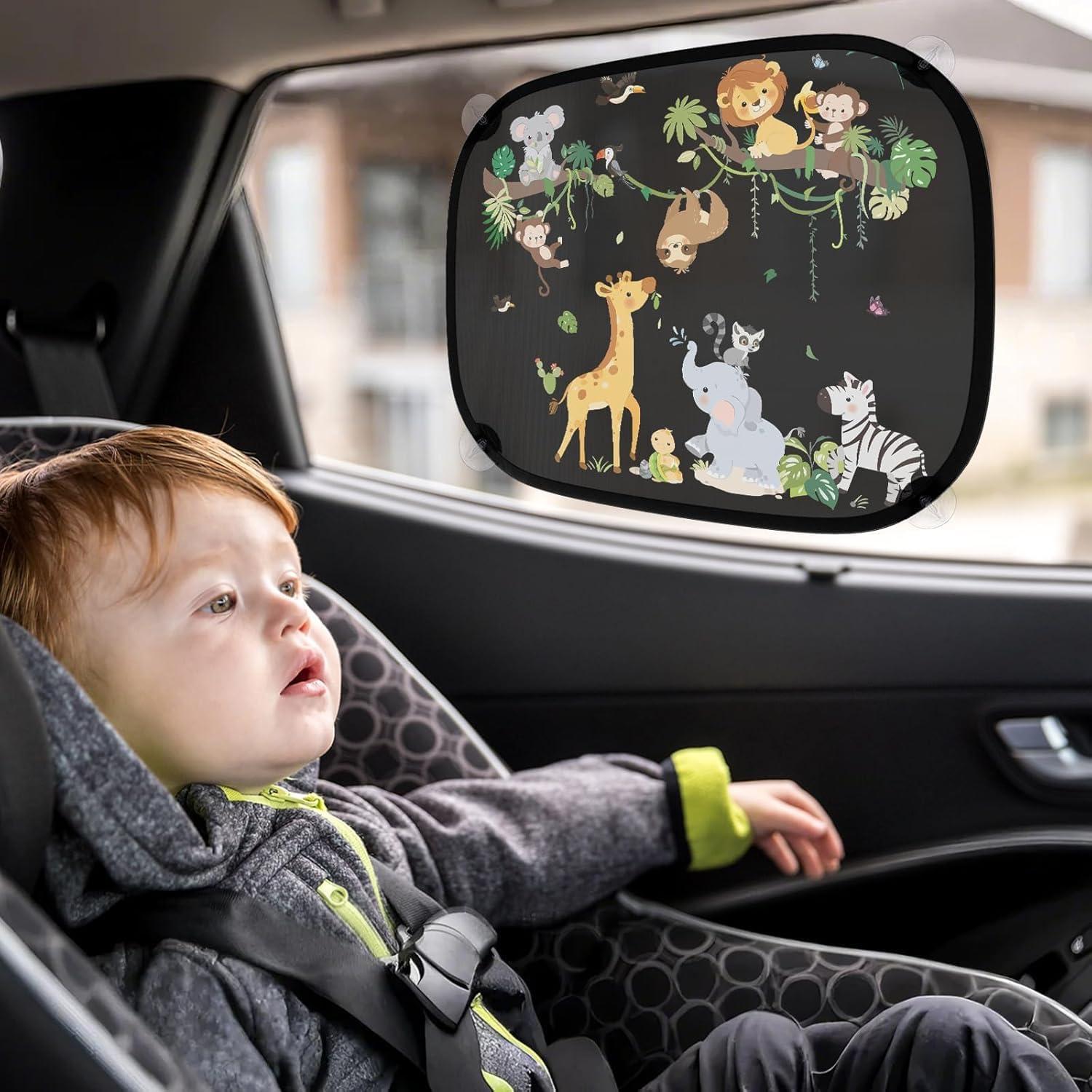 Protector Solar para Ventana de Auto LIGHTNETSEE 2-Pack Animales