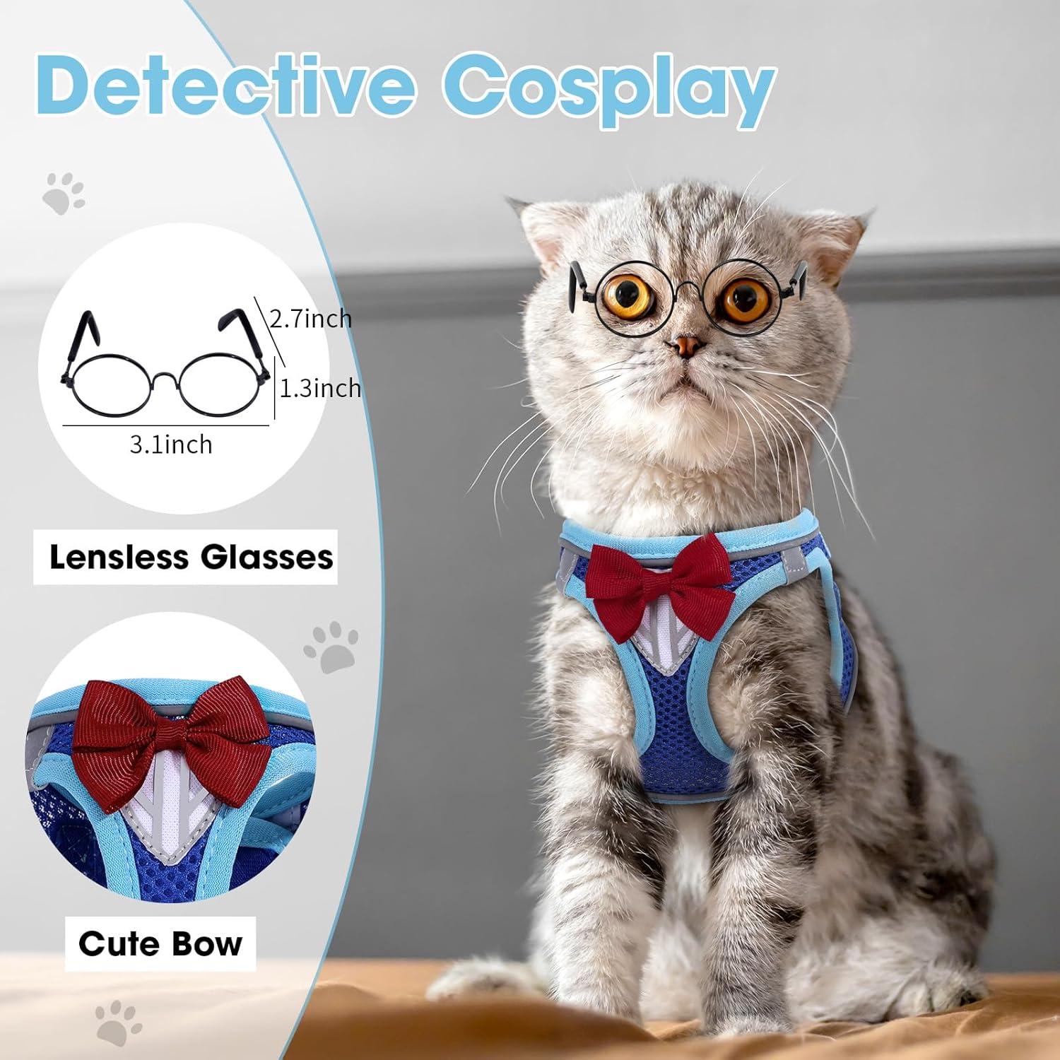 Arnés y Correa para Gato NCMAMA XS Azul Transpirable