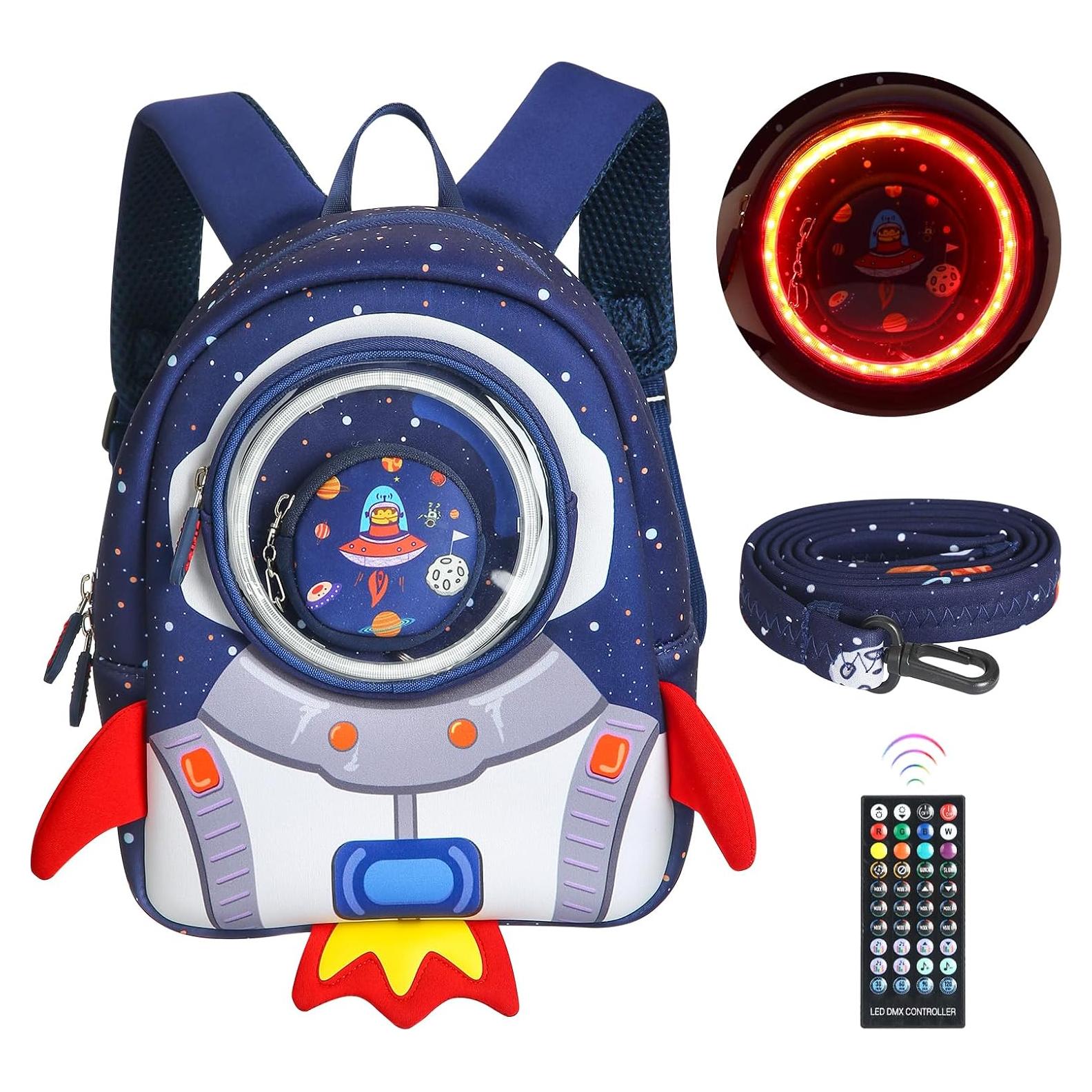 Mochila LED para Niños Yisibo Cohete 23L con Correa 3-6 años