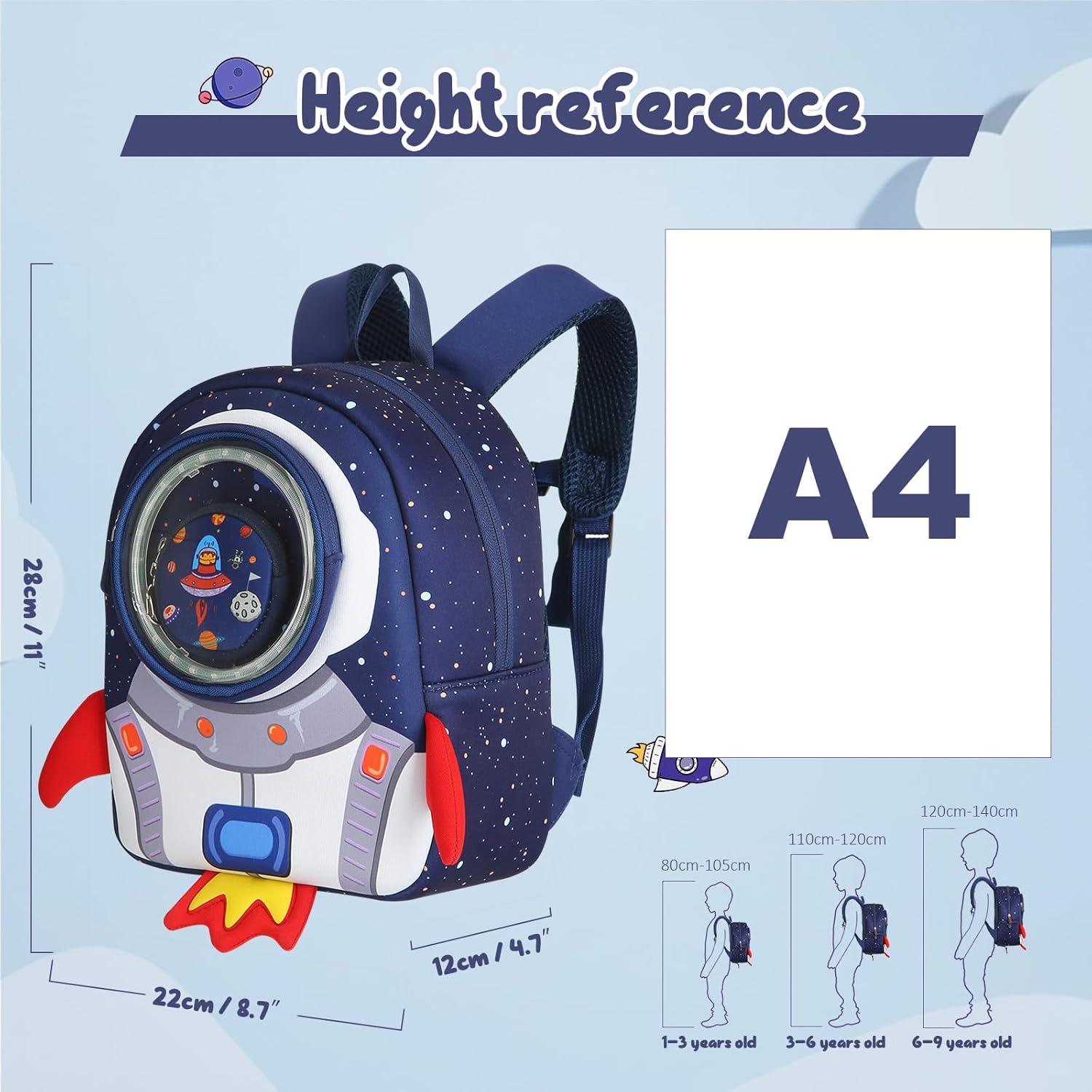 Mochila LED para Niños Yisibo Cohete 23L con Correa 3-6 años