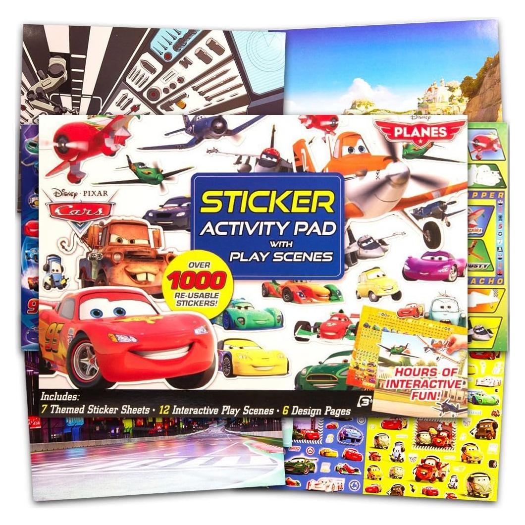 Libro de Actividades y Stickers Disney Cars - 1000 Stickers