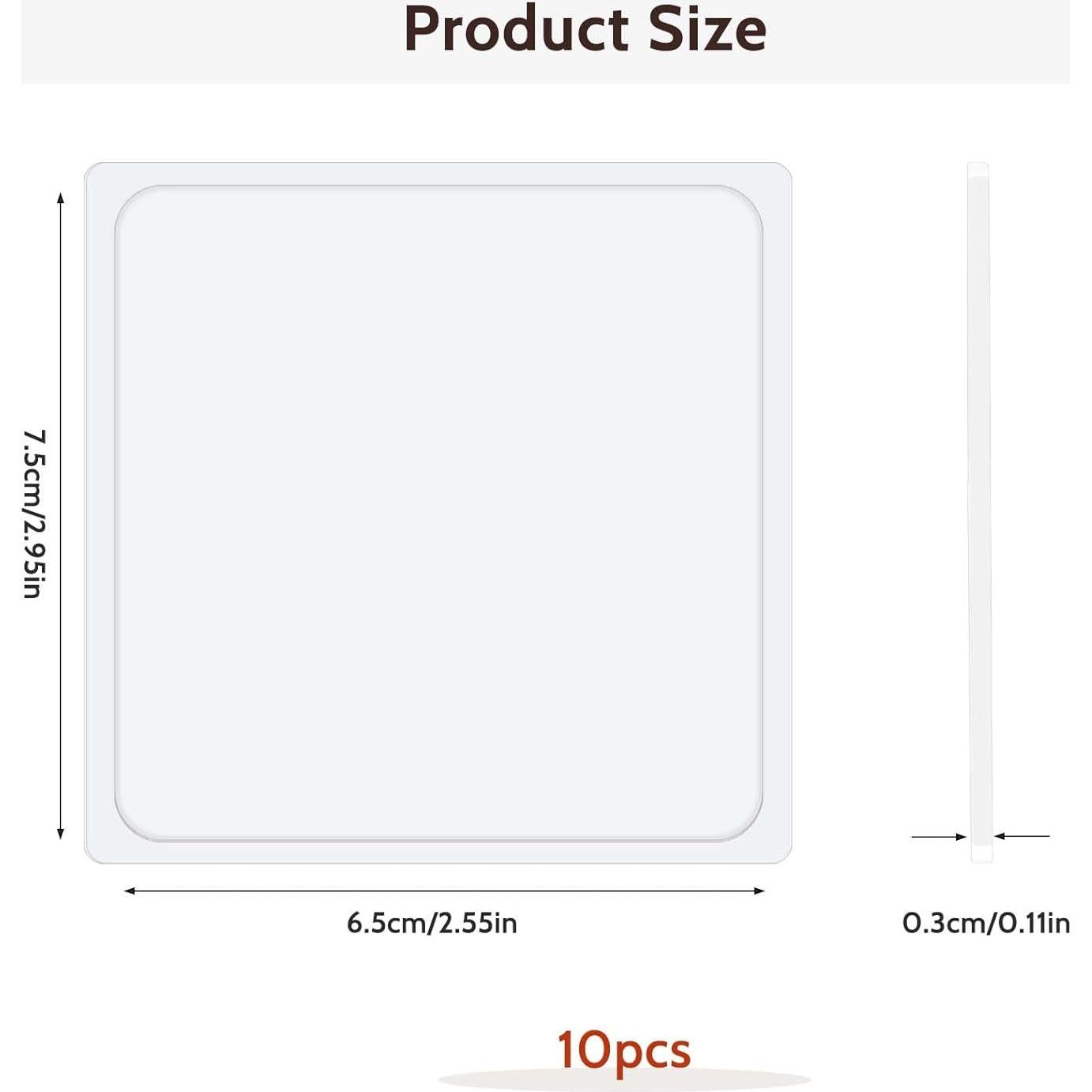 10 Almohadillas Antideslizantes de Gel Mozeat Lens 75x65mm