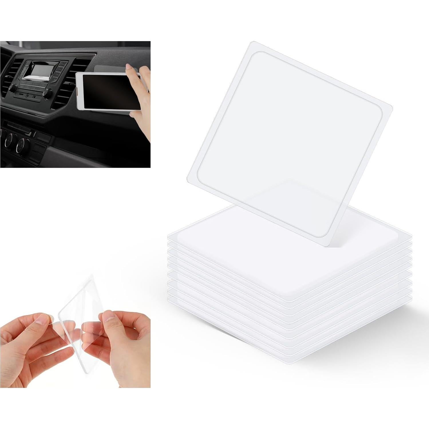 10 Almohadillas Antideslizantes de Gel Mozeat Lens 75x65mm