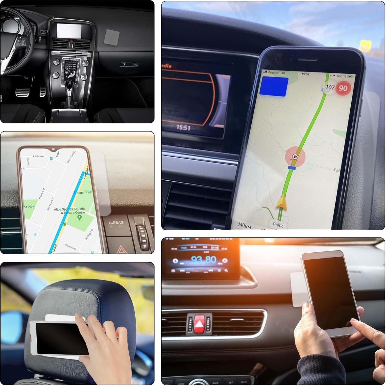 10 Almohadillas Antideslizantes de Gel Mozeat Lens 75x65mm