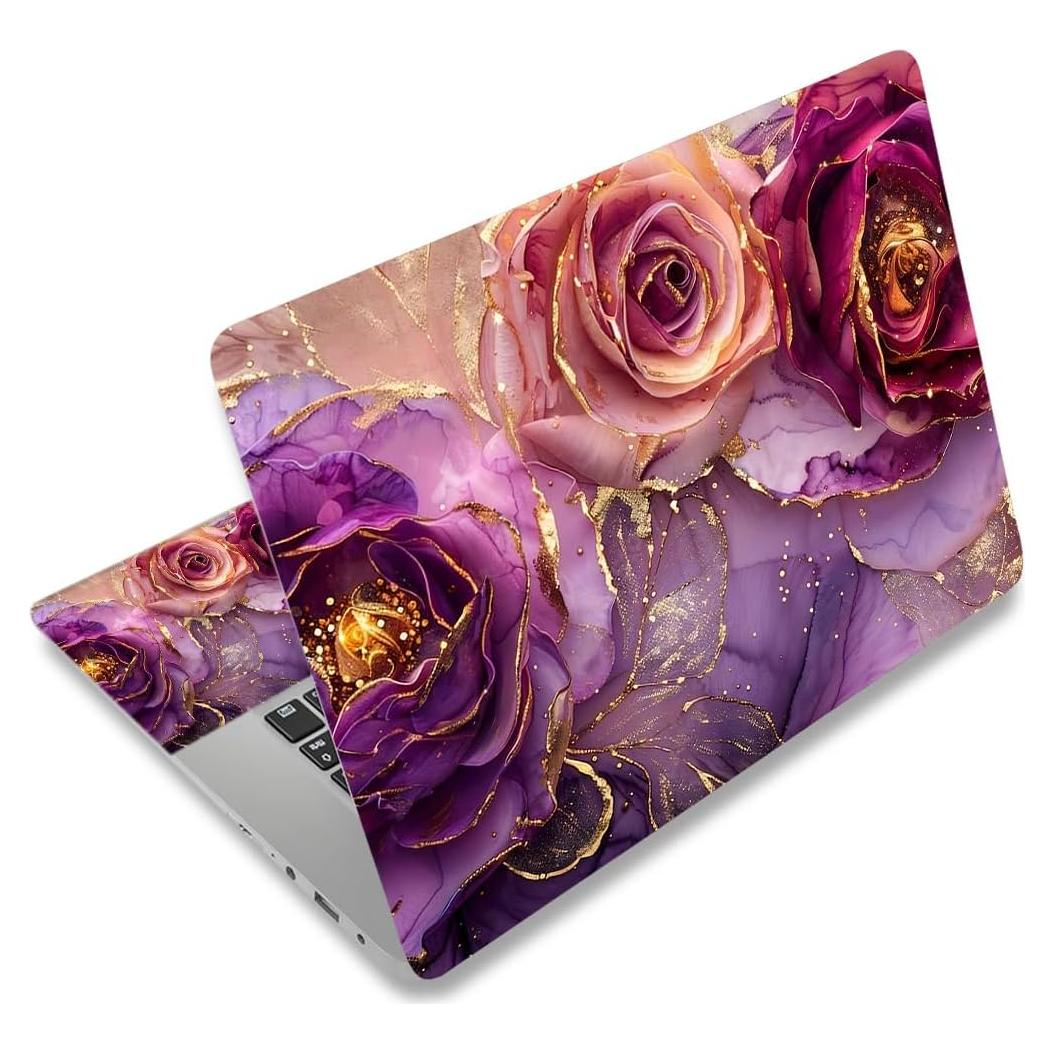 Cubierta de Vinilo para Laptop 15.6" ToLuLu Flores de Mármol