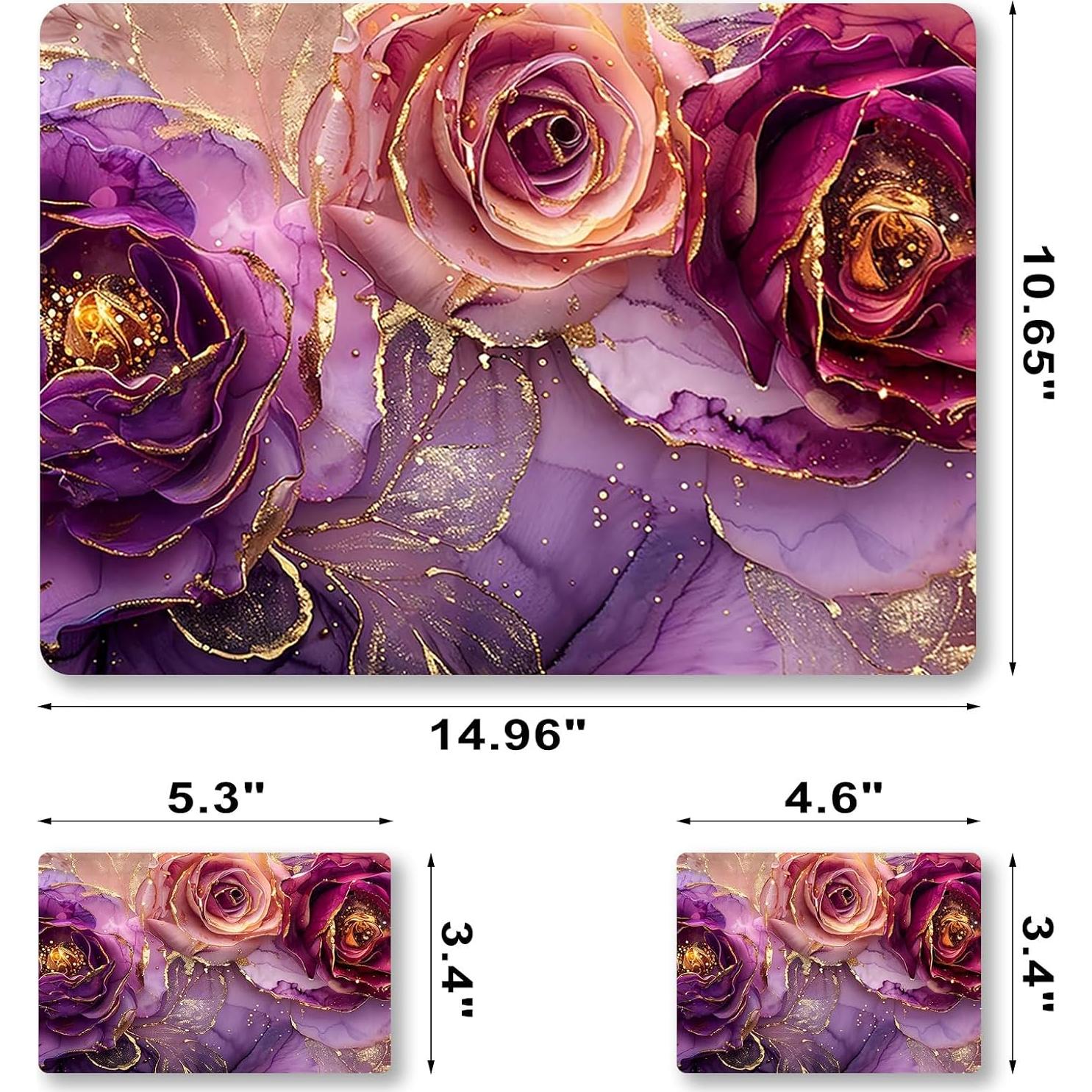 Cubierta de Vinilo para Laptop 15.6" ToLuLu Flores de Mármol