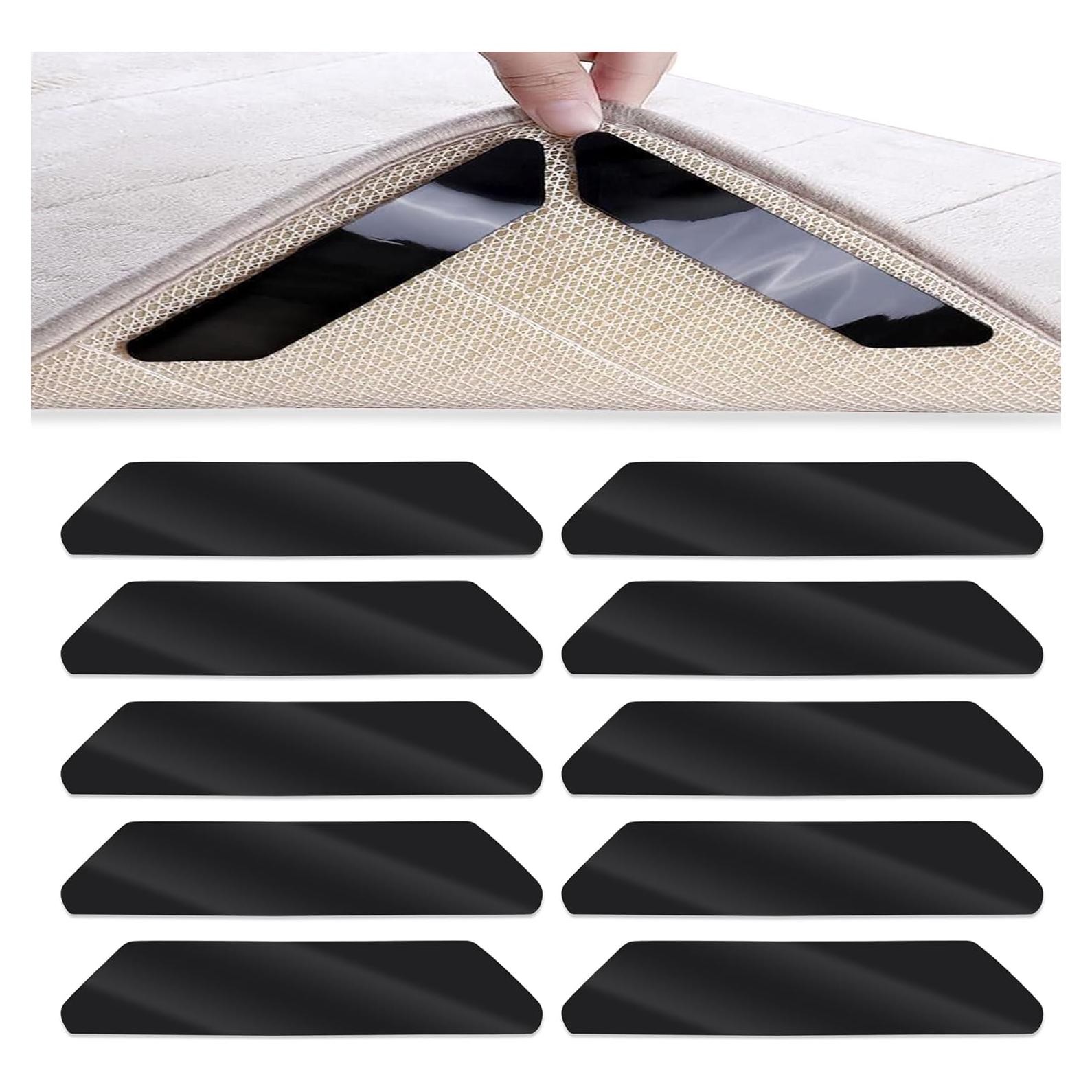 10 Sujetadores de Alfombra Reutilizables Cretty-Meet 13x2.5cm