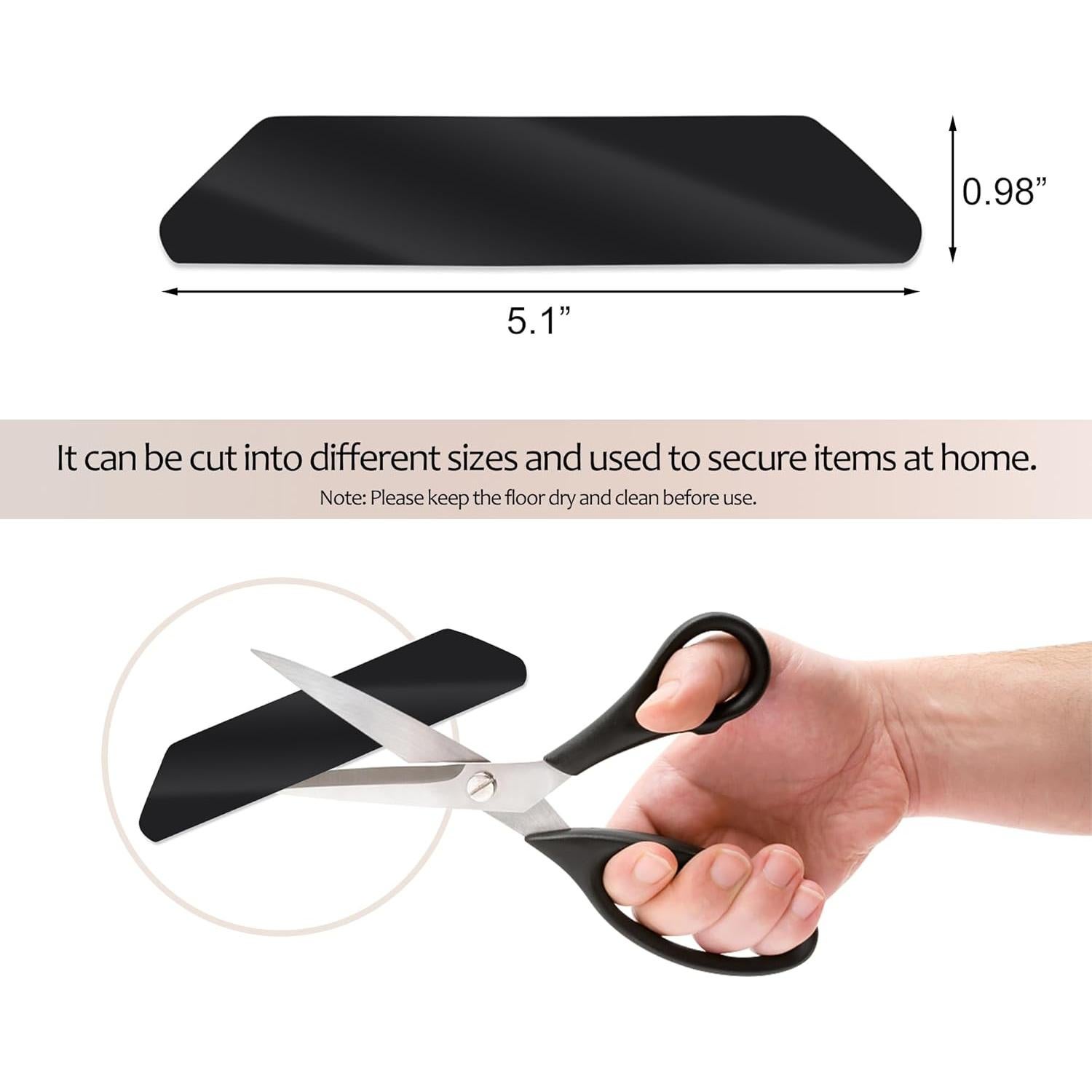 10 Sujetadores de Alfombra Reutilizables Cretty-Meet 13x2.5cm