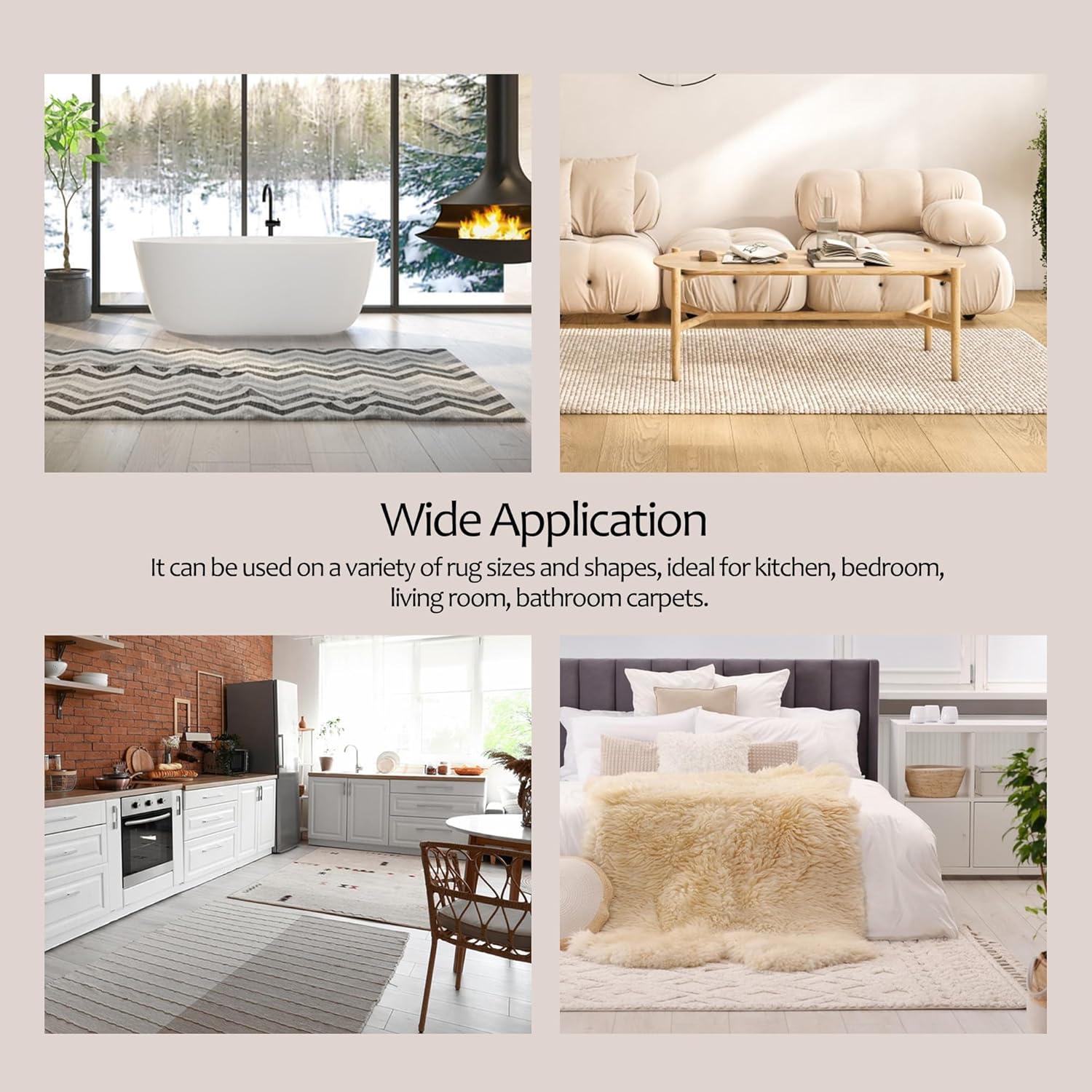 10 Sujetadores de Alfombra Reutilizables Cretty-Meet 13x2.5cm