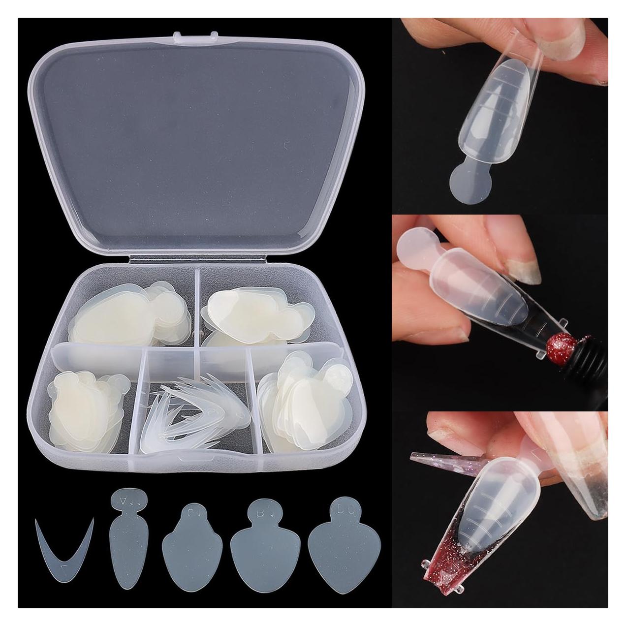 Pegatinas de Uñas Francesas Sotong 60pcs Reutilizables