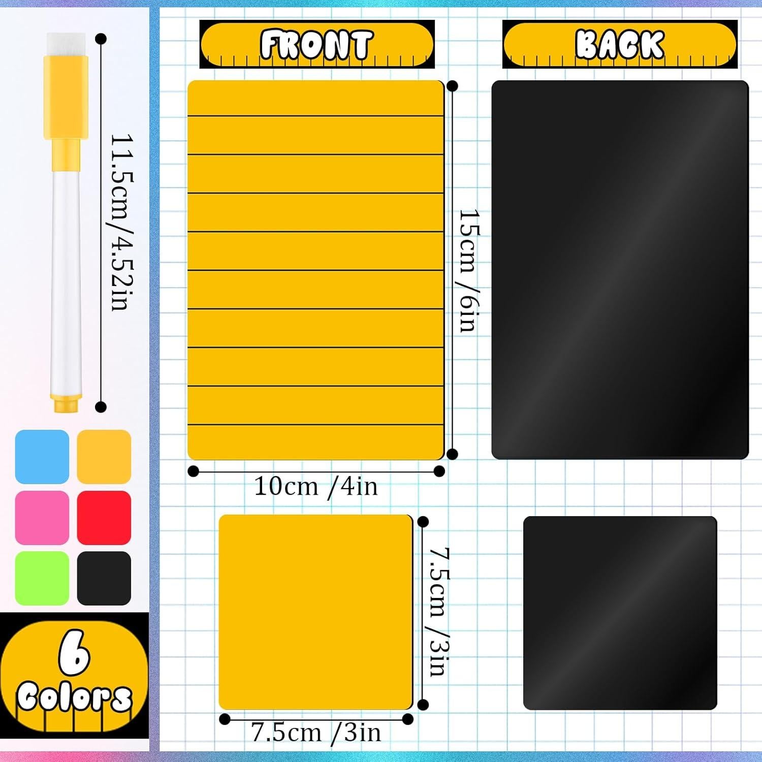 Paquete de 18 Notas Adhesivas Magnéticas Sinmoe Multicolor