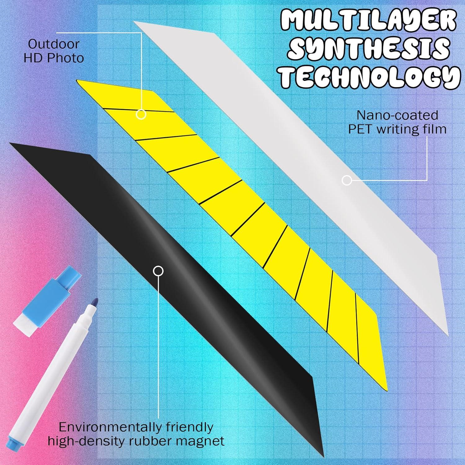 Paquete de 18 Notas Adhesivas Magnéticas Sinmoe Multicolor