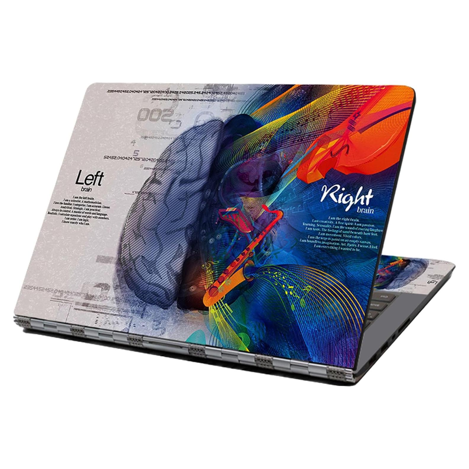 Pegatina para Laptop HAPPYLIVE SHOPPING 39x27 cm Cerebro Izquierdo Derecho