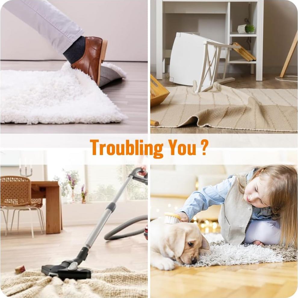 8 Piezas Cinta Antideslizante para Alfombras ZC GEL 40.8g