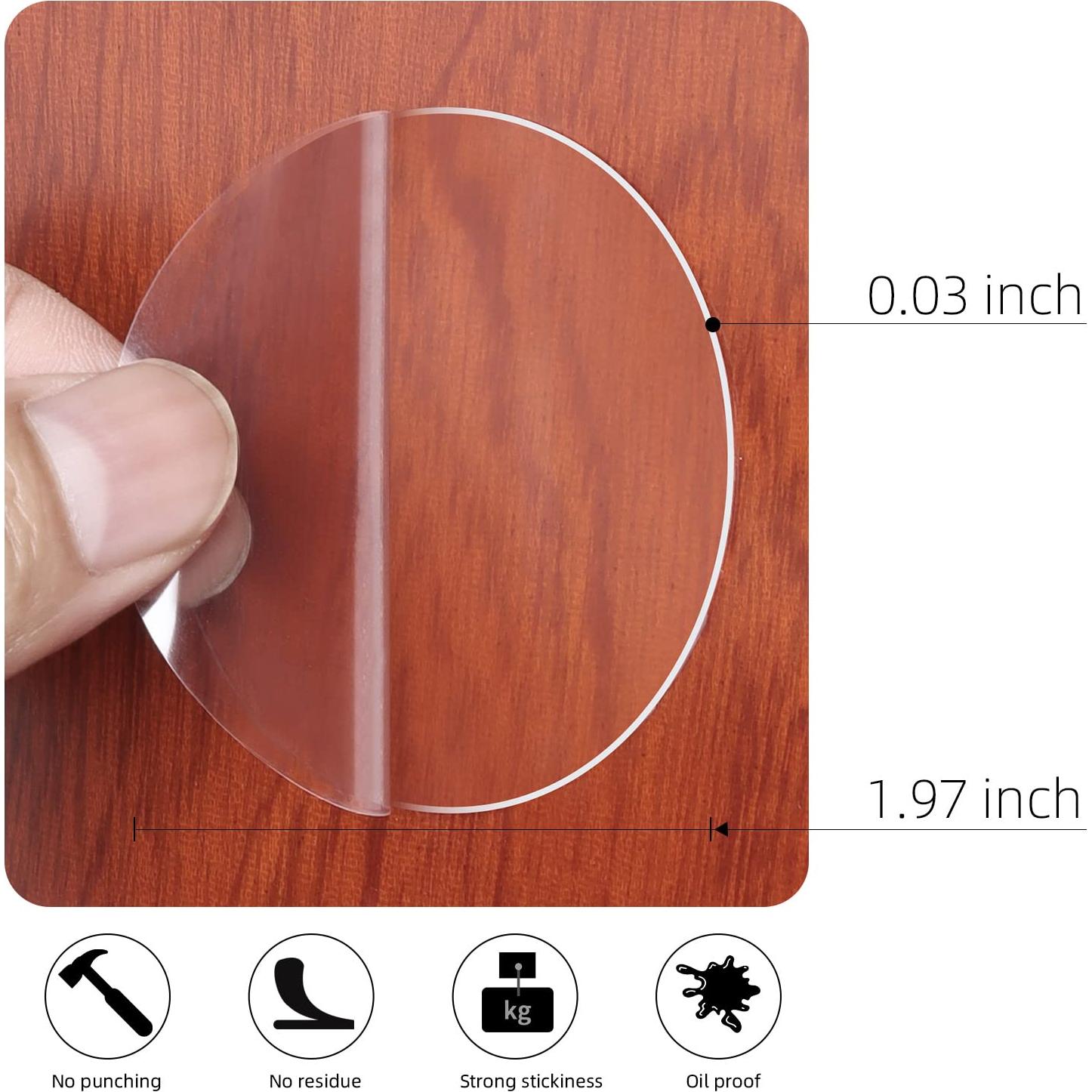 25 Almohadillas Adhesivas Doble Cara COUMENO 50mm Reutilizables