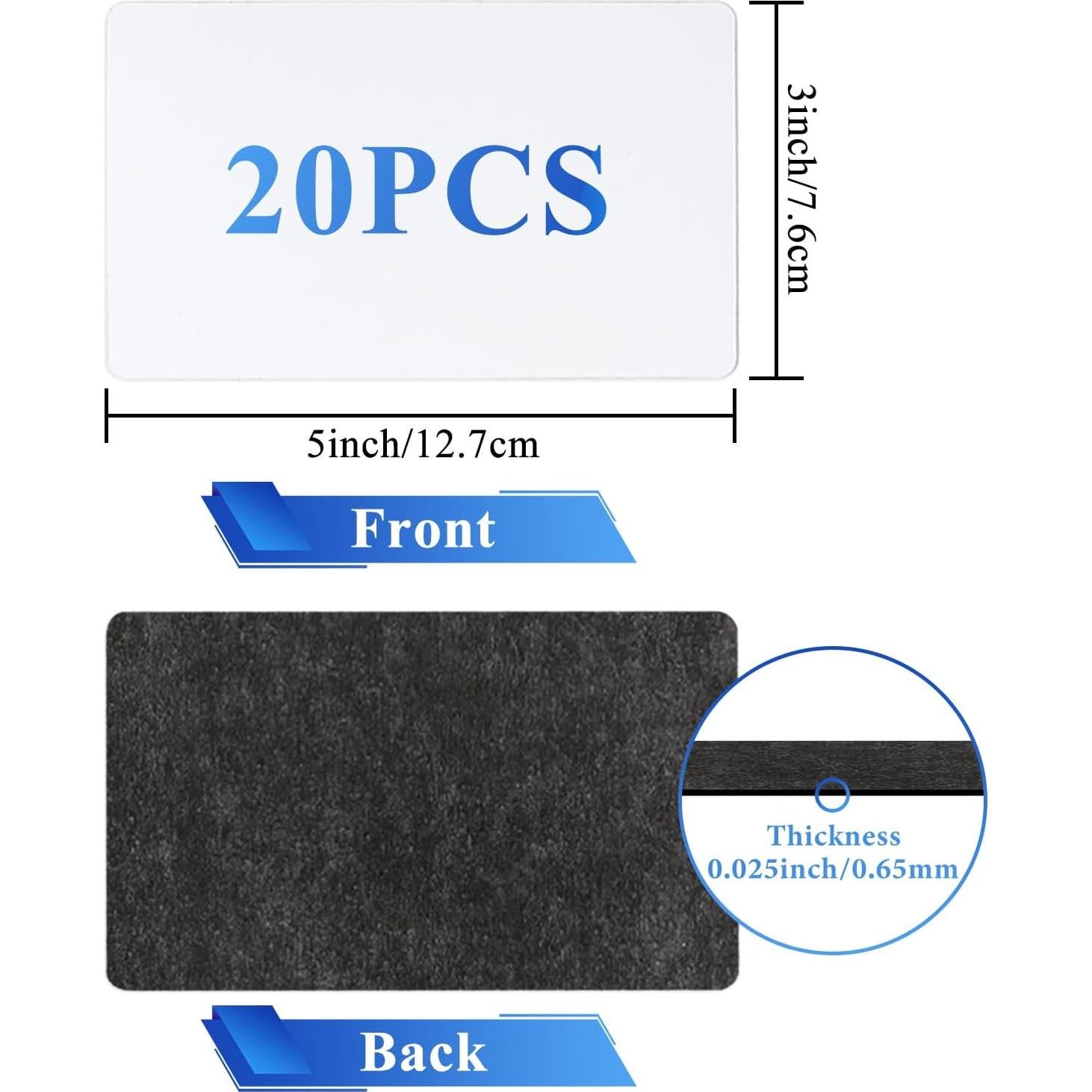 Etiquetas de Pizarra Blanca Autoadhesivas Ira Pollitt 20 Piezas 7.6x12cm