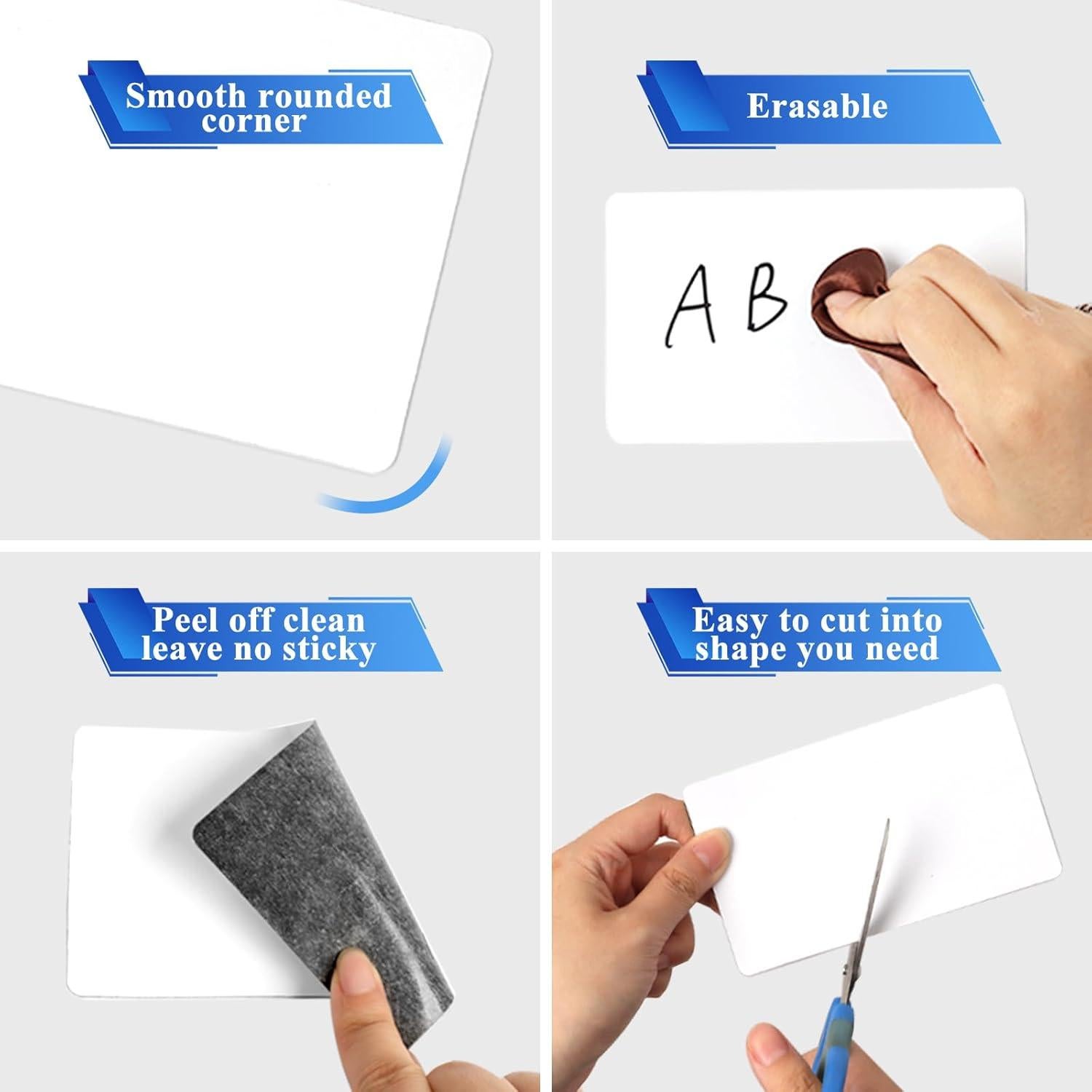 Etiquetas de Pizarra Blanca Autoadhesivas Ira Pollitt 20 Piezas 7.6x12cm