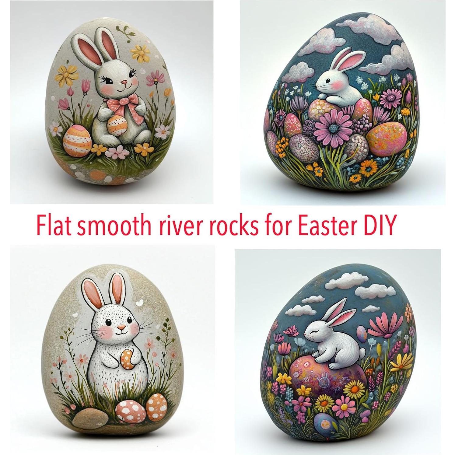 Juego de Pintura en Piedra XSSUUNN con 40 Piedras y 6 Pinceles