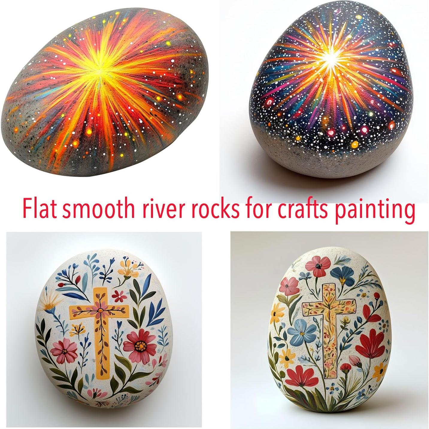 Juego de Pintura en Piedra XSSUUNN con 40 Piedras y 6 Pinceles