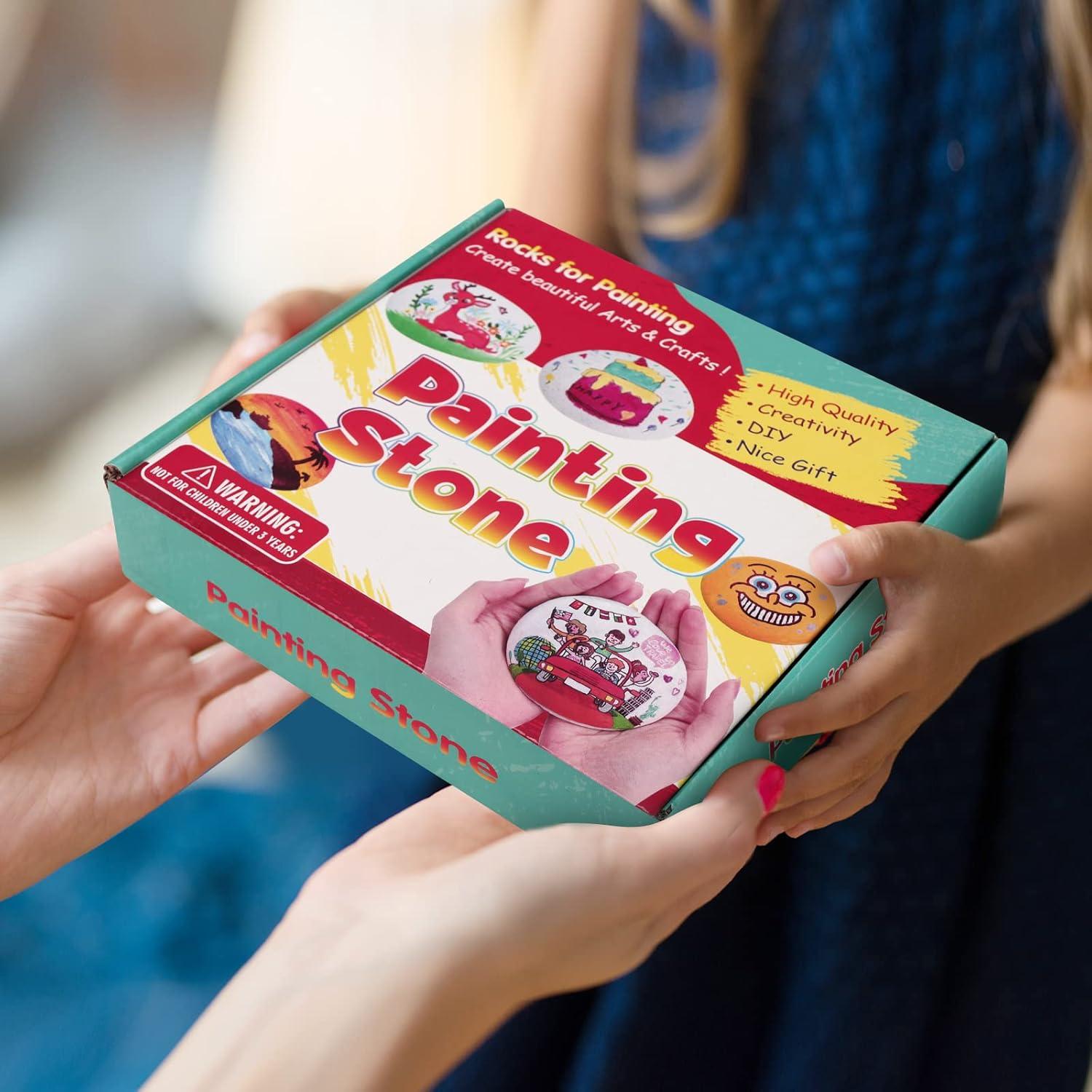 24 Rocas de Río para Pintar 5-10 cm Lechloris - DIY y Manualidades