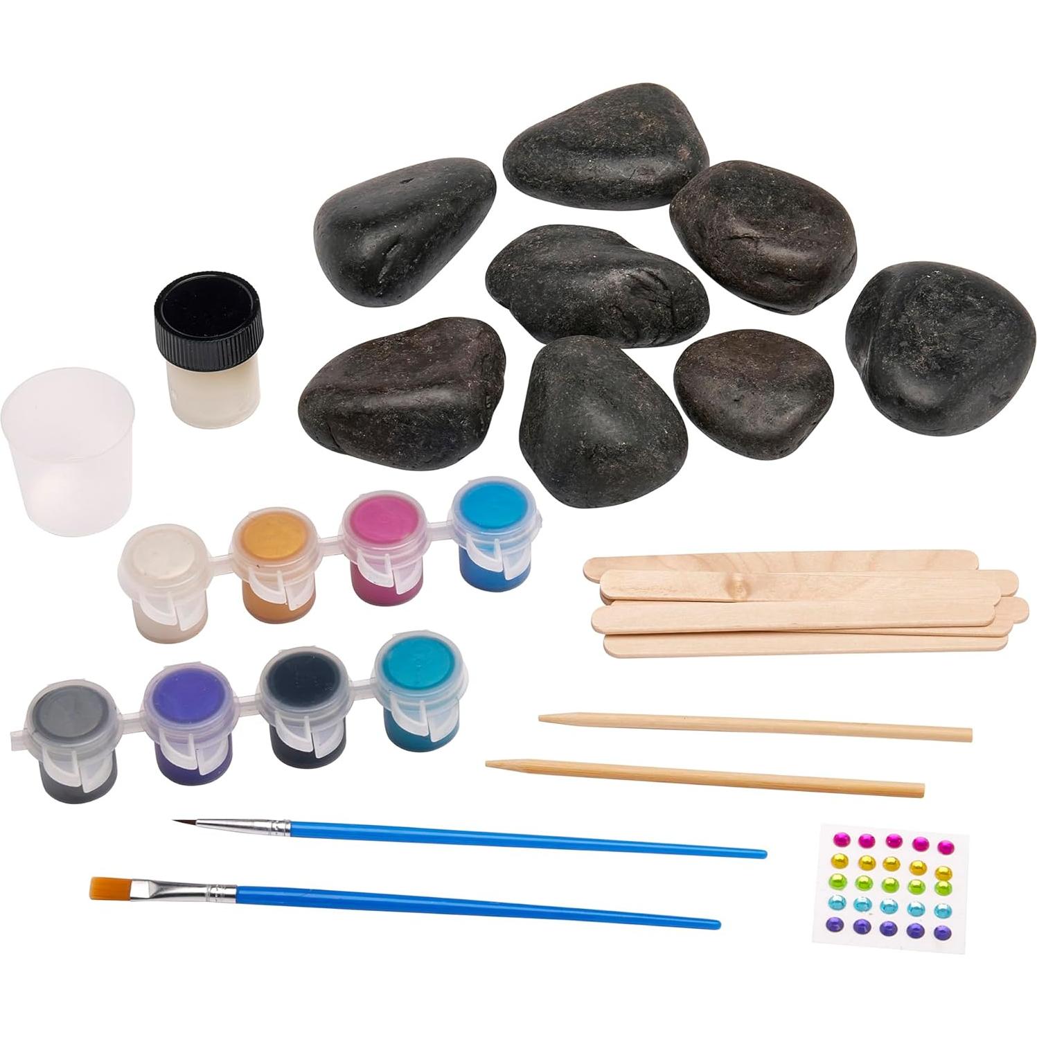 Kit de Arte en Rocas Cra-Z-Art Brillo y Chispa Metálica 21 Piezas