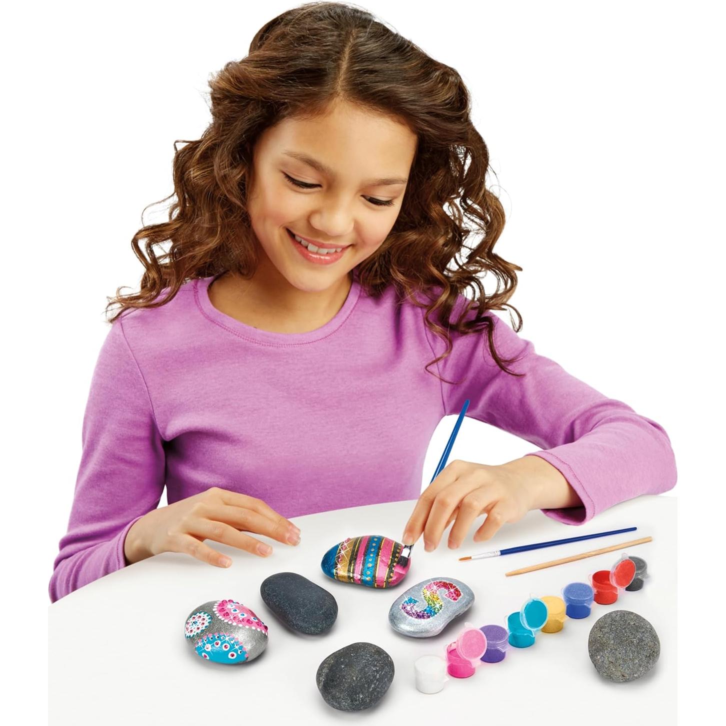 Kit de Arte en Rocas Cra-Z-Art Brillo y Chispa Metálica 21 Piezas